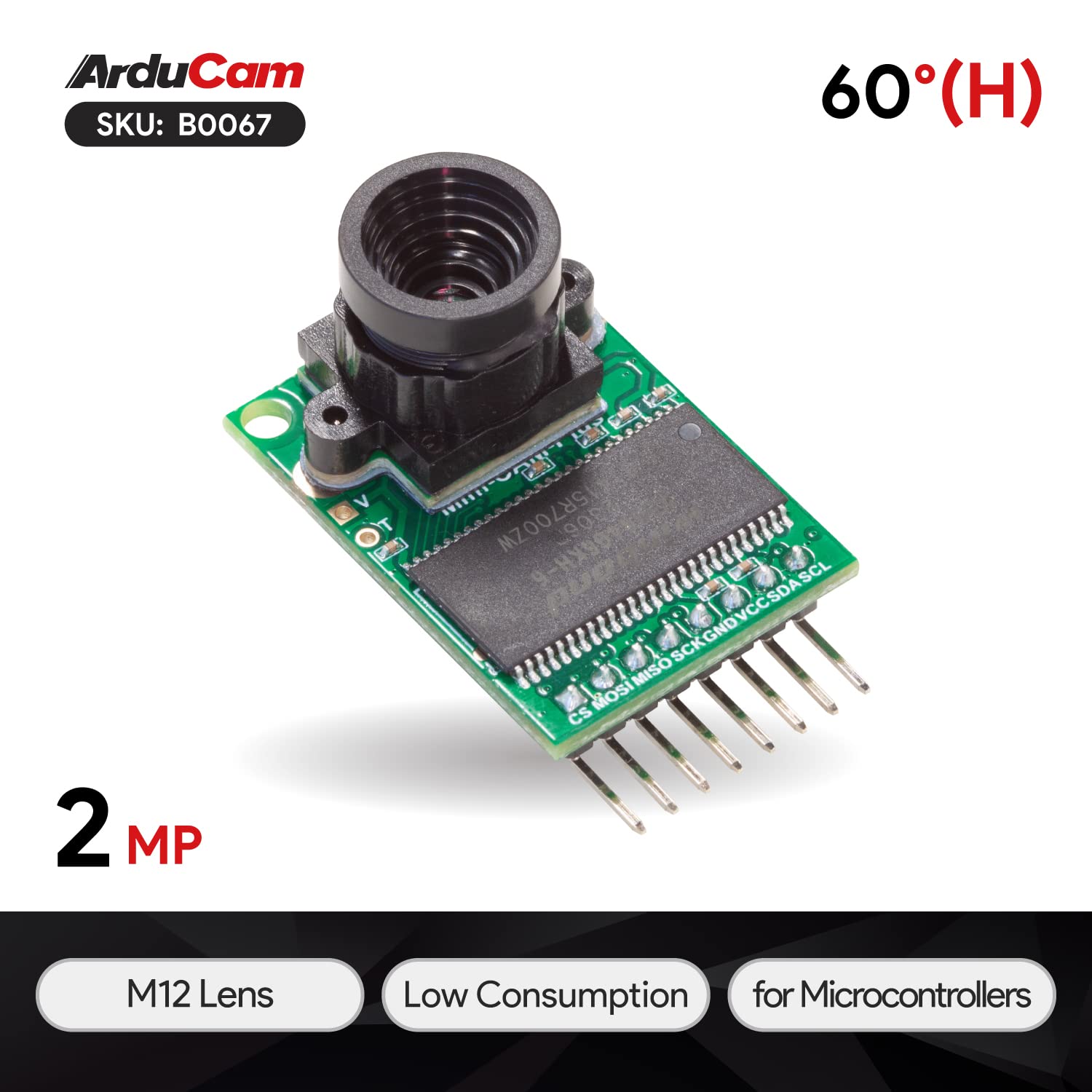 Arducam Mini Module Camera Shield With Ov2640 2 Megapixels Lens Compatible With Arduino Uno Mega2560 Board And Raspberry Pi Pico