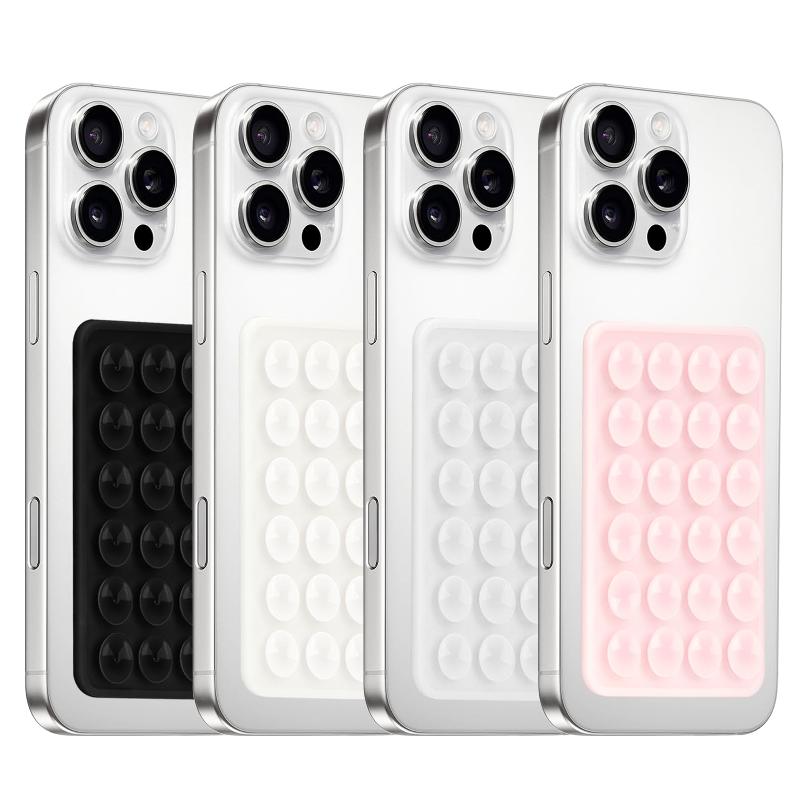 Yojaro 4Pack Silicone Suction Phone Case Mount, Silicon Adhesive Smartphones Stand Sticky, Hands-Free Phone Accessories Holder f
