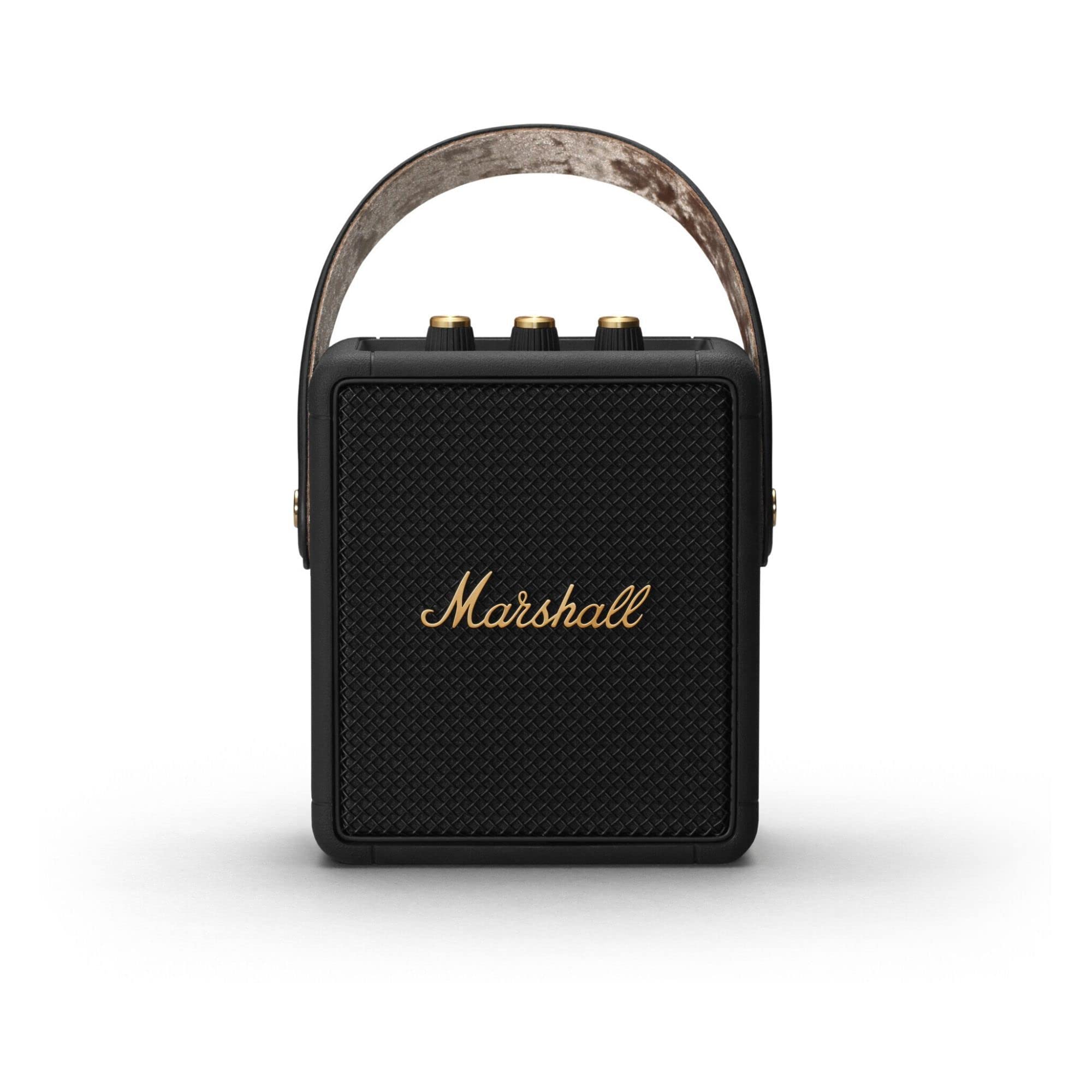 Marshall Stockwell Ii Portable Bluetooth Speaker, Black And Brass