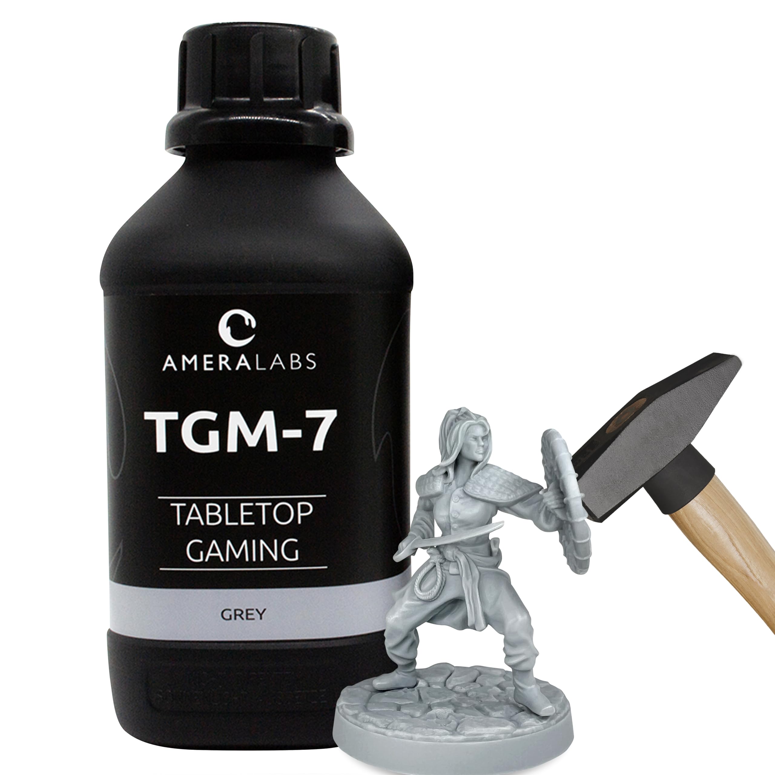 Ameralabs Tgm 7 3D Wargaming Resin For Tabletop Miniatures   Tough, High Resolution, Low Odor, Fast Curing 3D Printing Liquid Fo