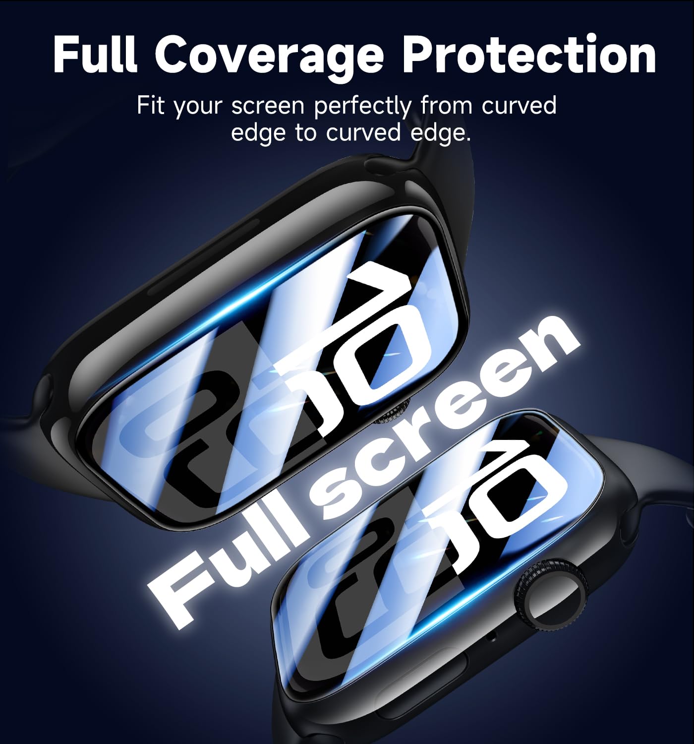 Magic John 2 Pack For Apple Watch Series 10 46Mm(2024) Screen Protector, [Automatic Align Tech] Self Healing Flexible Tpu Film,