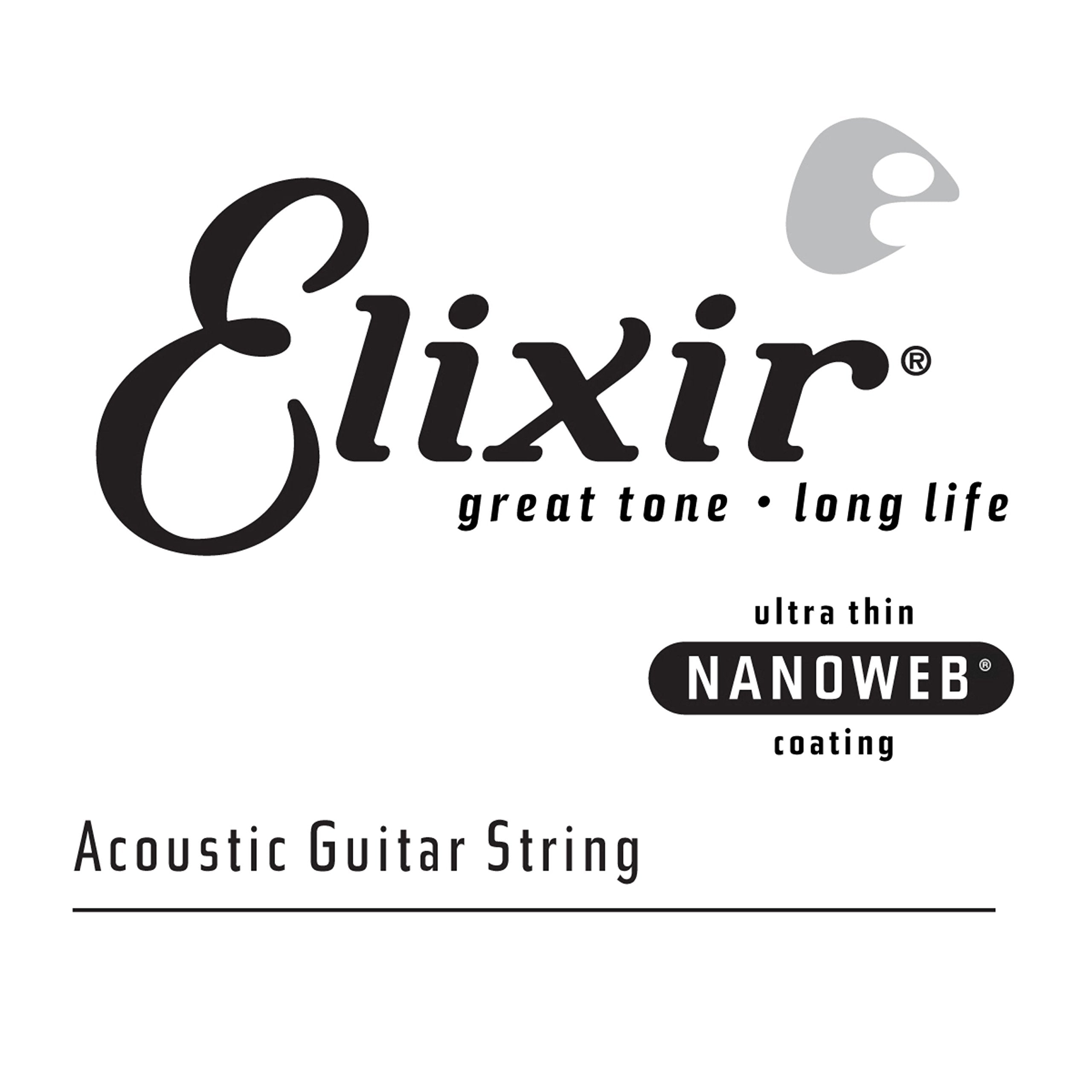 Elixir Strings, Acoustic Guitar Strings, Phosphor Bronze with NANOWEB Technology, Longest-Lasting Rich and Full Tone For Life wi