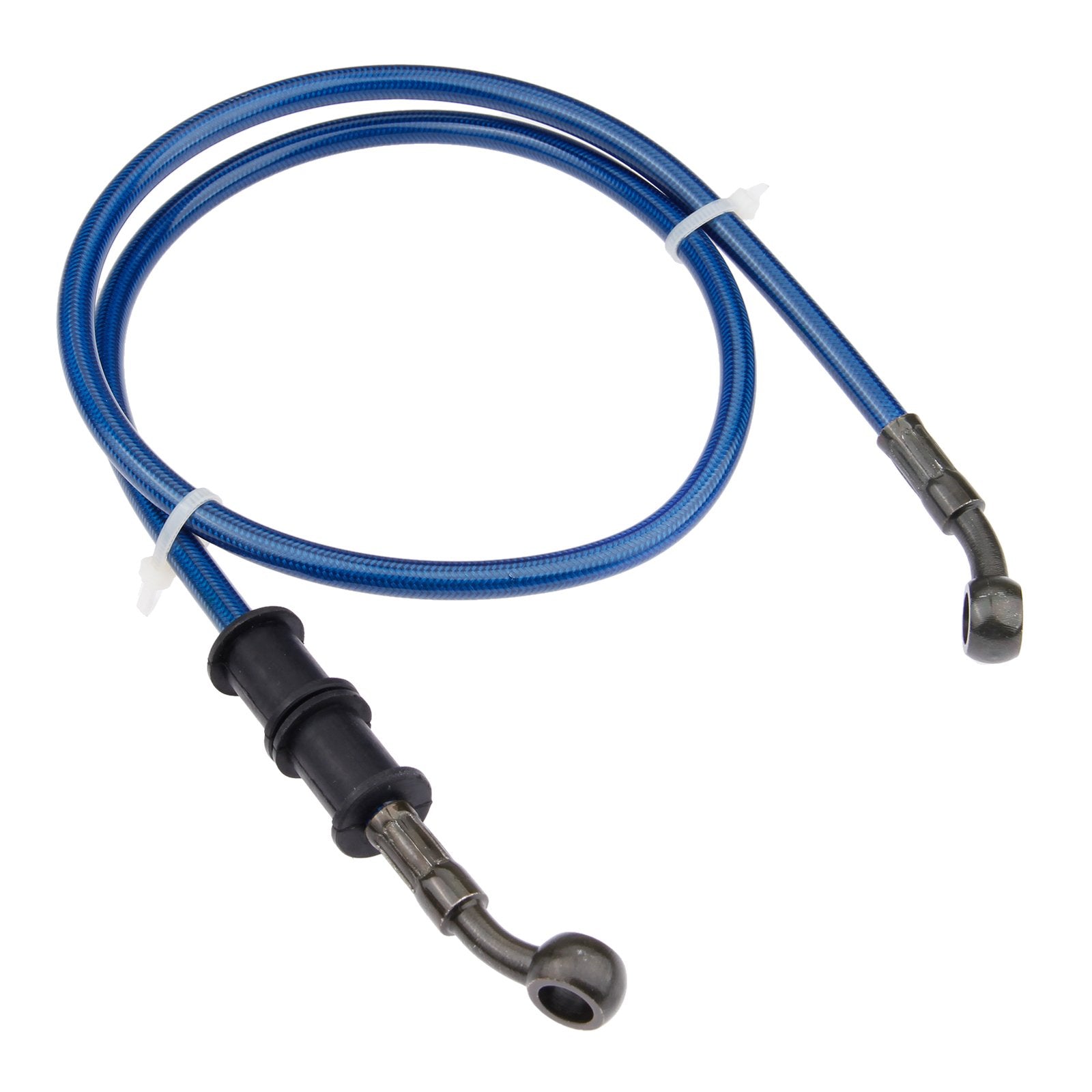 Mtsooning 90Mm/35.4 Inch Motorcycle Brake Clutch Line, Flexible Braided Brake Oil Pipe With 360 Degree Rotatable Banjo Replaceme