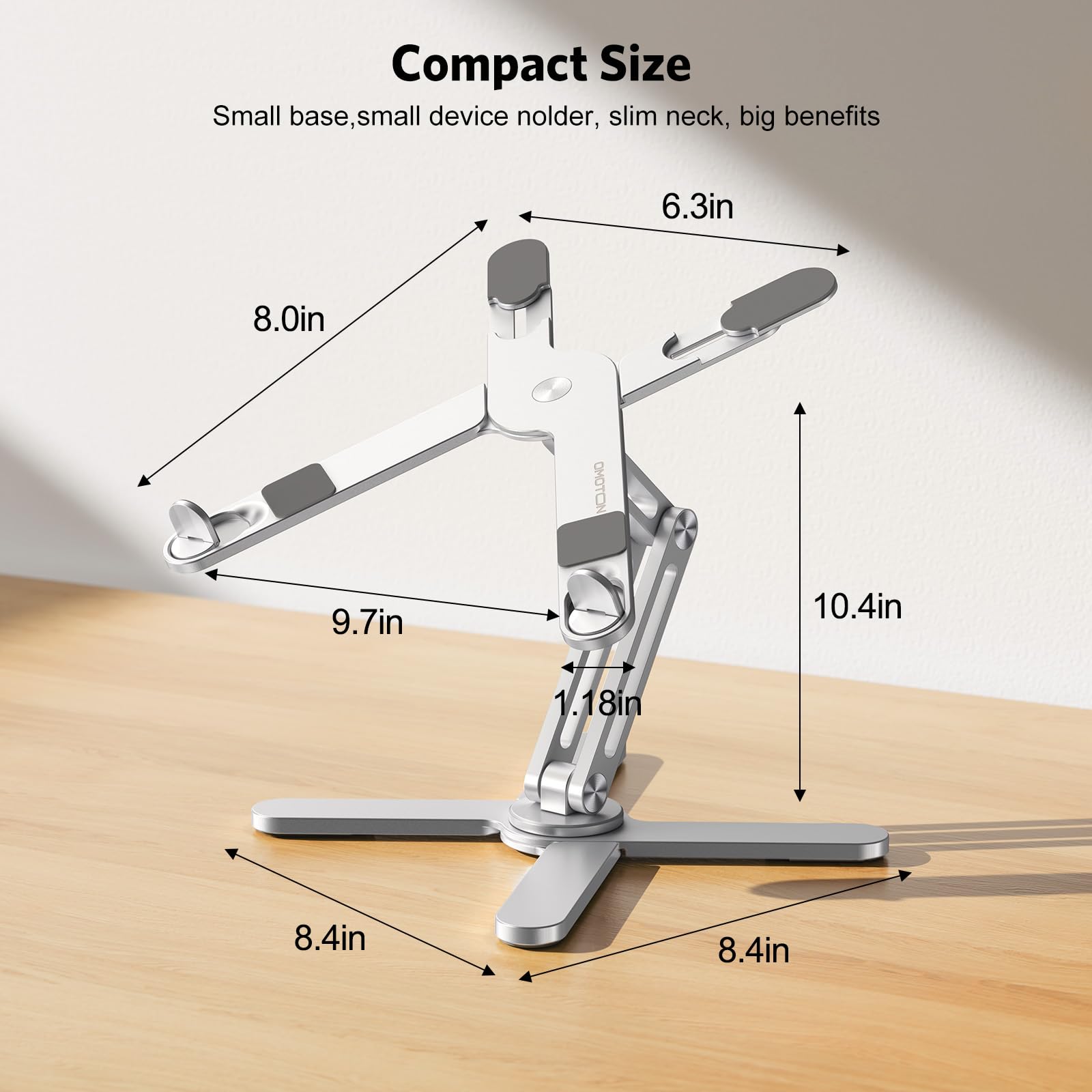 OMOTON Adjustable Laptop Stand with 360 Rotation - Thumbnail 5