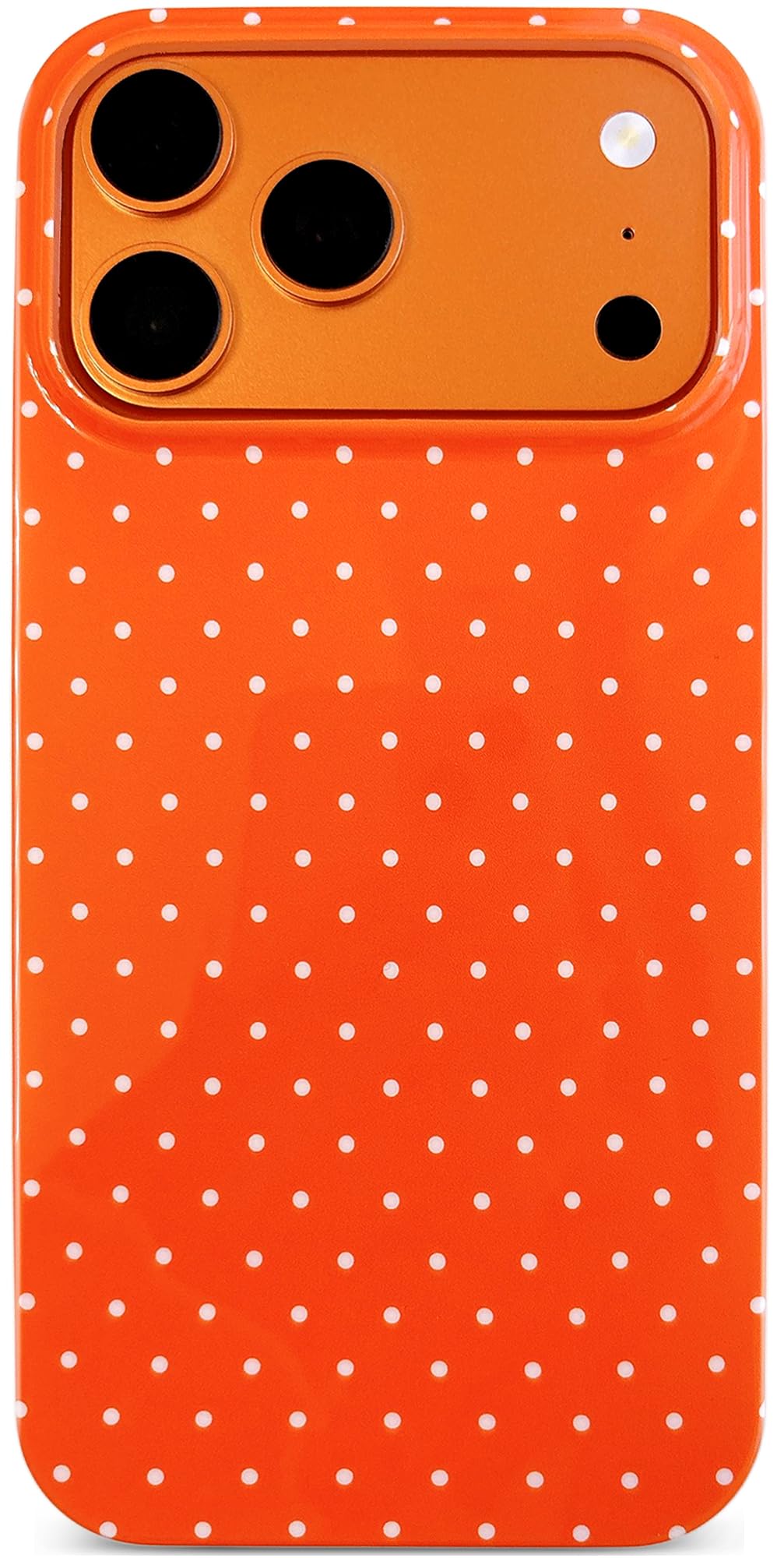 Qokey Compatible with iPhone 17 Pro Max Case, White Polka Dot TPU Glossy Case, Cute Simple Aesthetics Design for Girls Women, Li