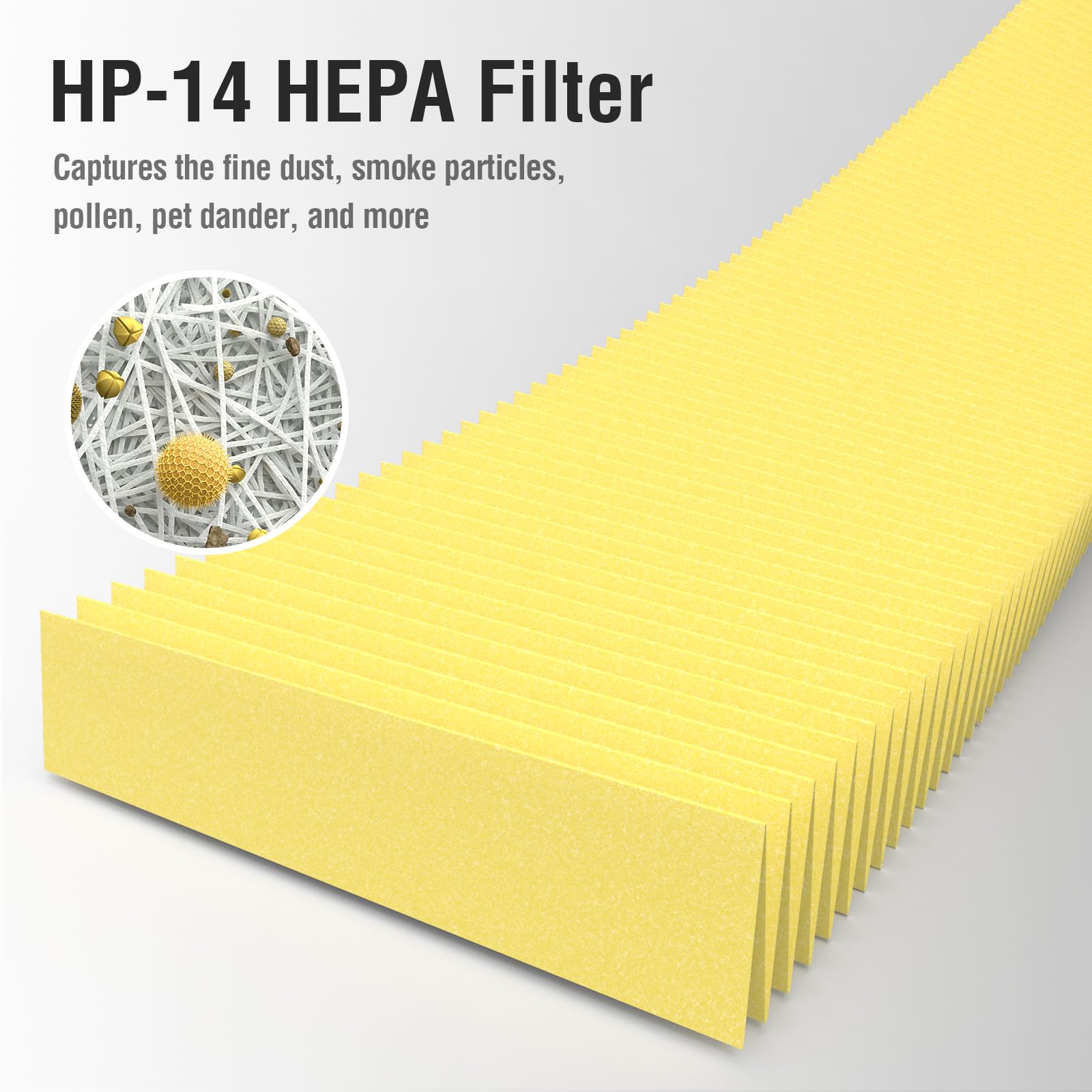 Pet Allergy Replacement Filter Compatible With Puro 240 Air Purifier, 3 In 1 Filtration System Filter Replacement, Hp 14 With Ac