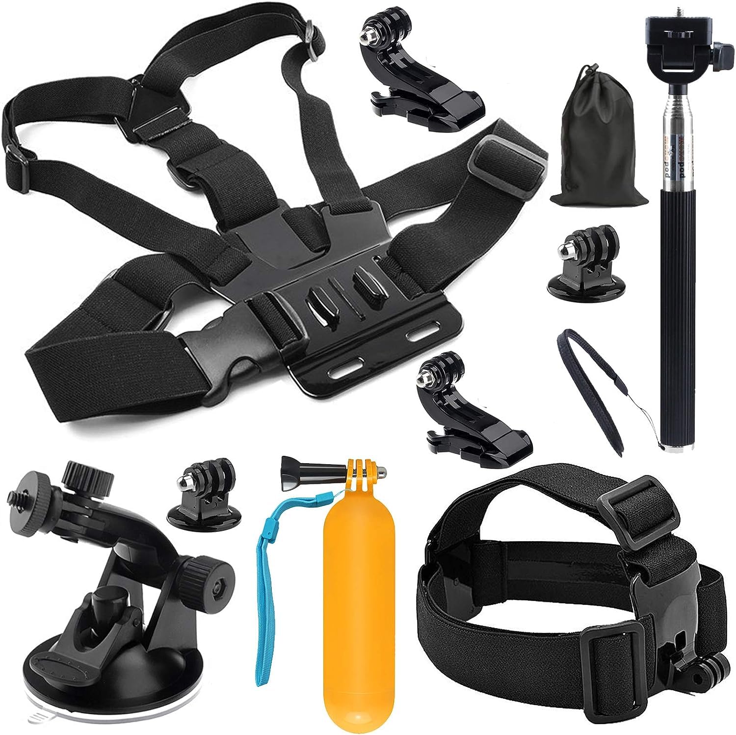 SHOOT 10-in-1 Accessory Kit for GoPro Accessories,Action Camera Accessories for GoPro Hero13 12 11 10 9 8 7 6 5 4 3+ 3 Hero Sess