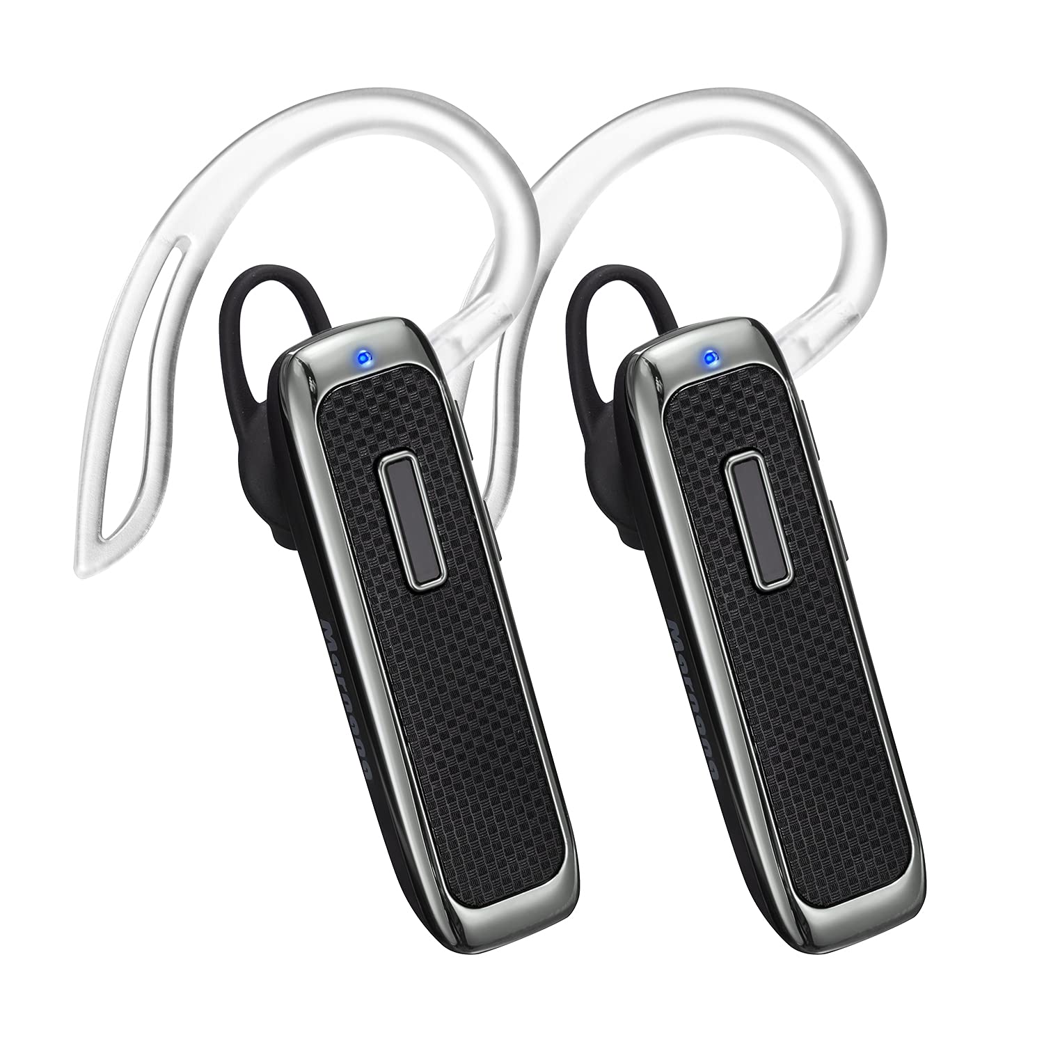 Marnana Bluetooth Headset, Hands-Free Wireless Earpiece w/ 18 Hours Playtime and Noise Cancelling Mic for iPhone Samsung Android