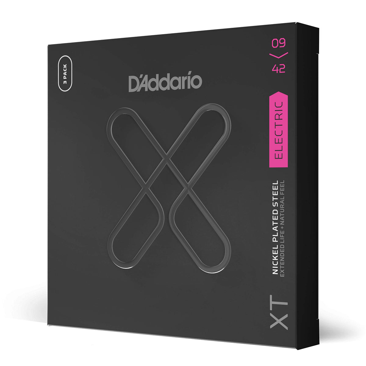 Daddario Guitar Strings   Xt Nickel Coated Electric Guitar Strings   Xte0942 3P   Extended String Life With Natural Tone & Feel 