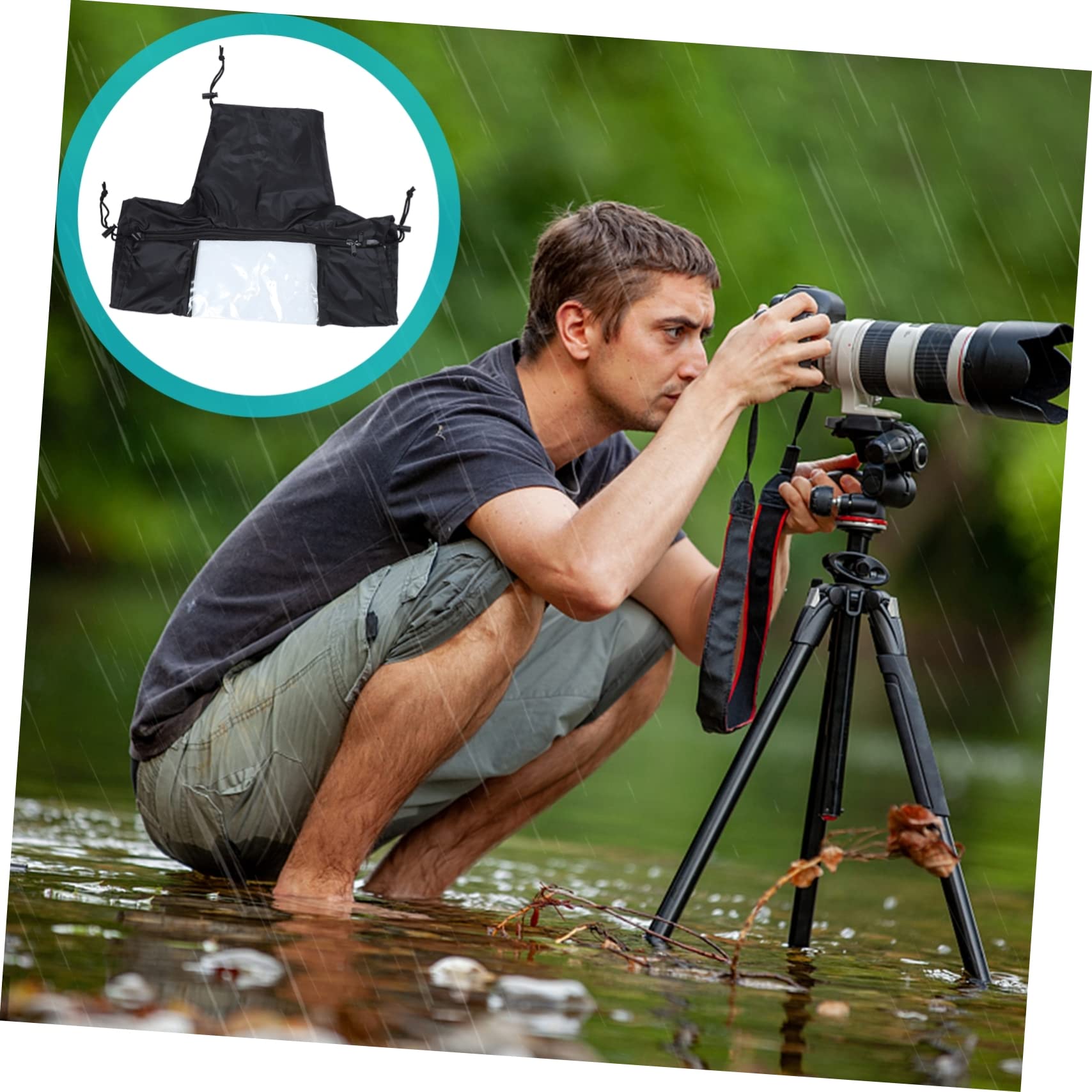 Showeroro Rain Cover Black Rain Jacket Digital Camera Dslr Camera Camera Rain Cover Camera Rain Sleeve Dslr Mirrorless Raincover