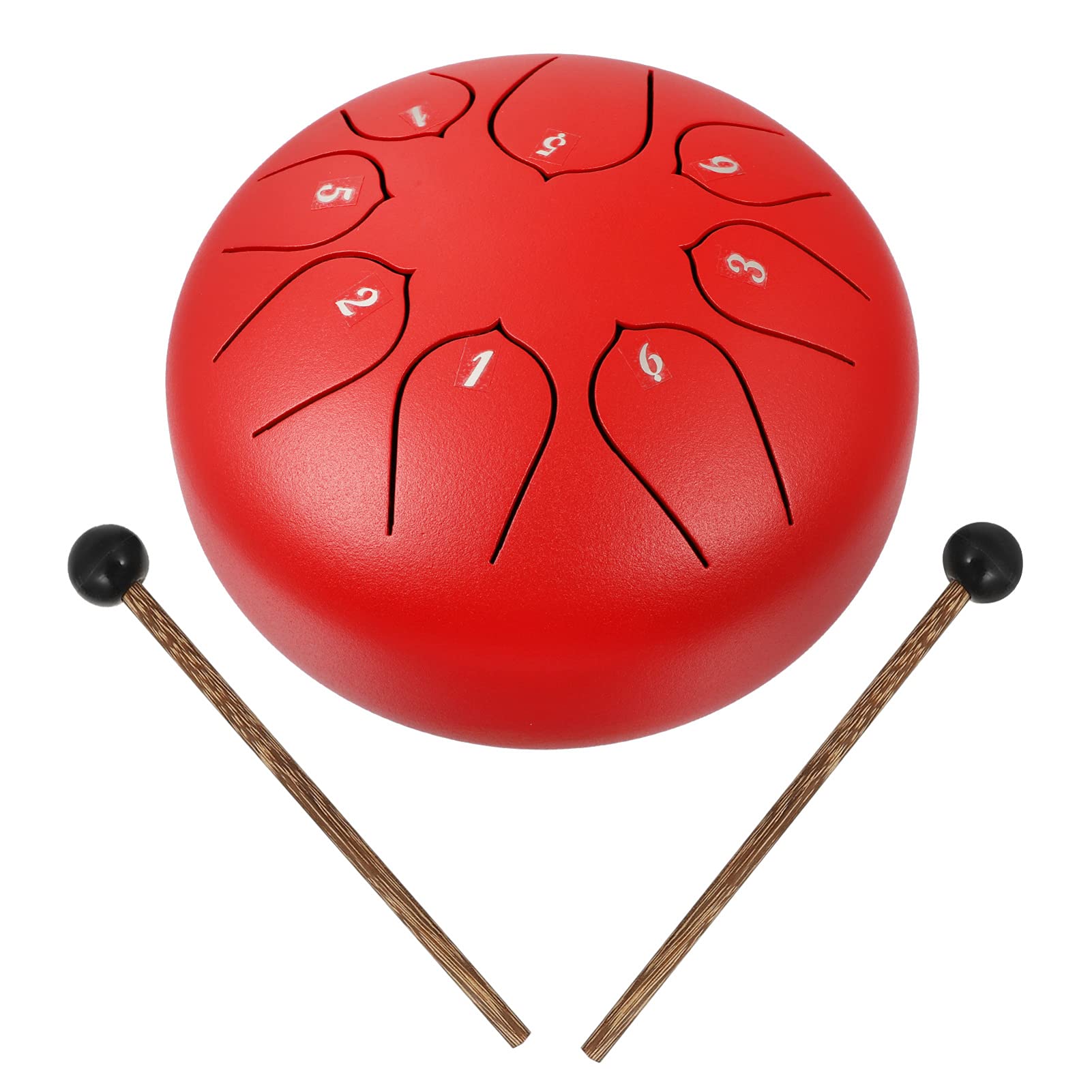 Excluzo 1 Set Tongue Drum 8 Notes 6 Inch Handpan Drum Percussion Instrument With Mallets For Meditation Yoga