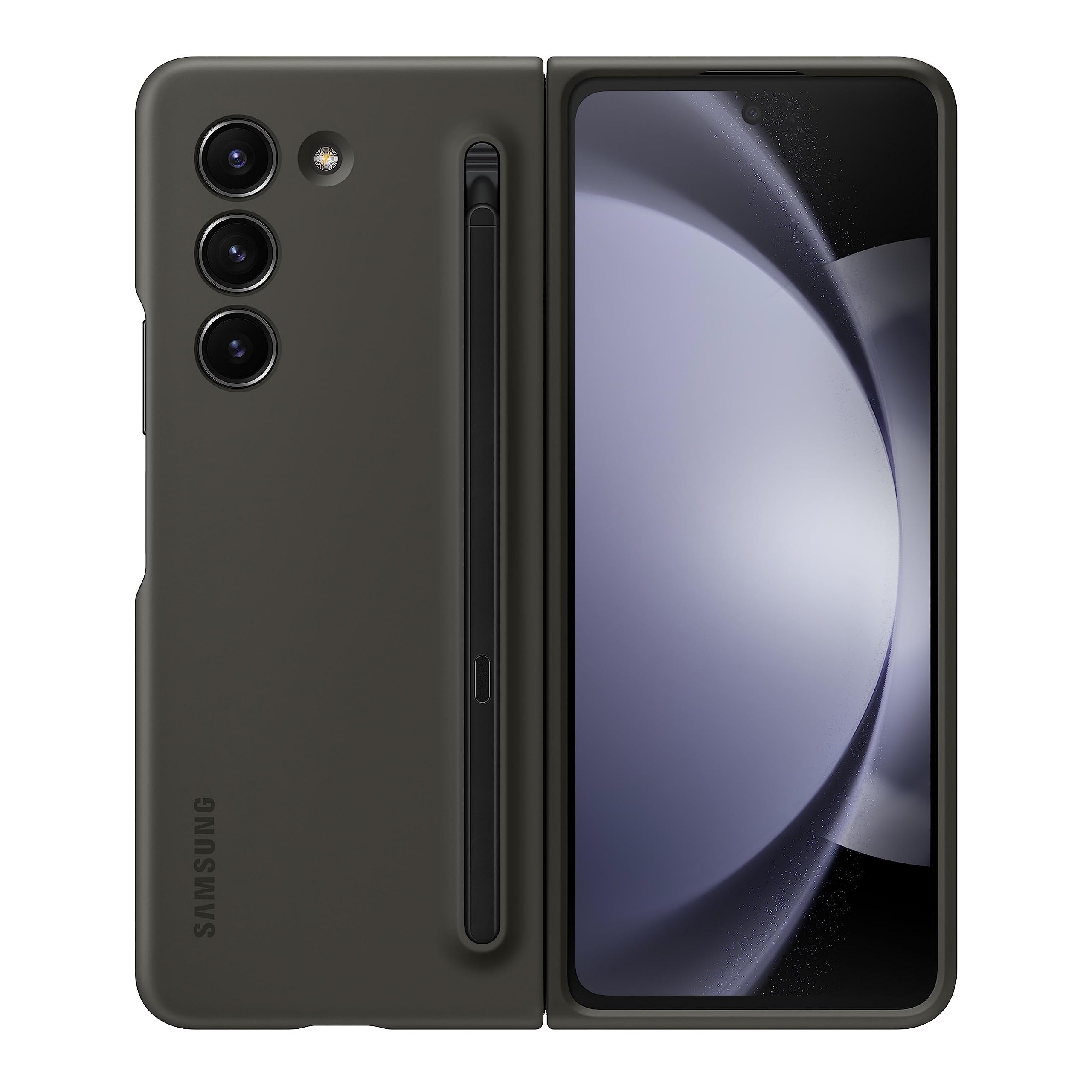 SAMSUNG Galaxy Z Fold5 Slim S Pen Phone Case with Built-In New Compact S Pen, Holder and Storage Slot for Pen, Vibrant Color Opt