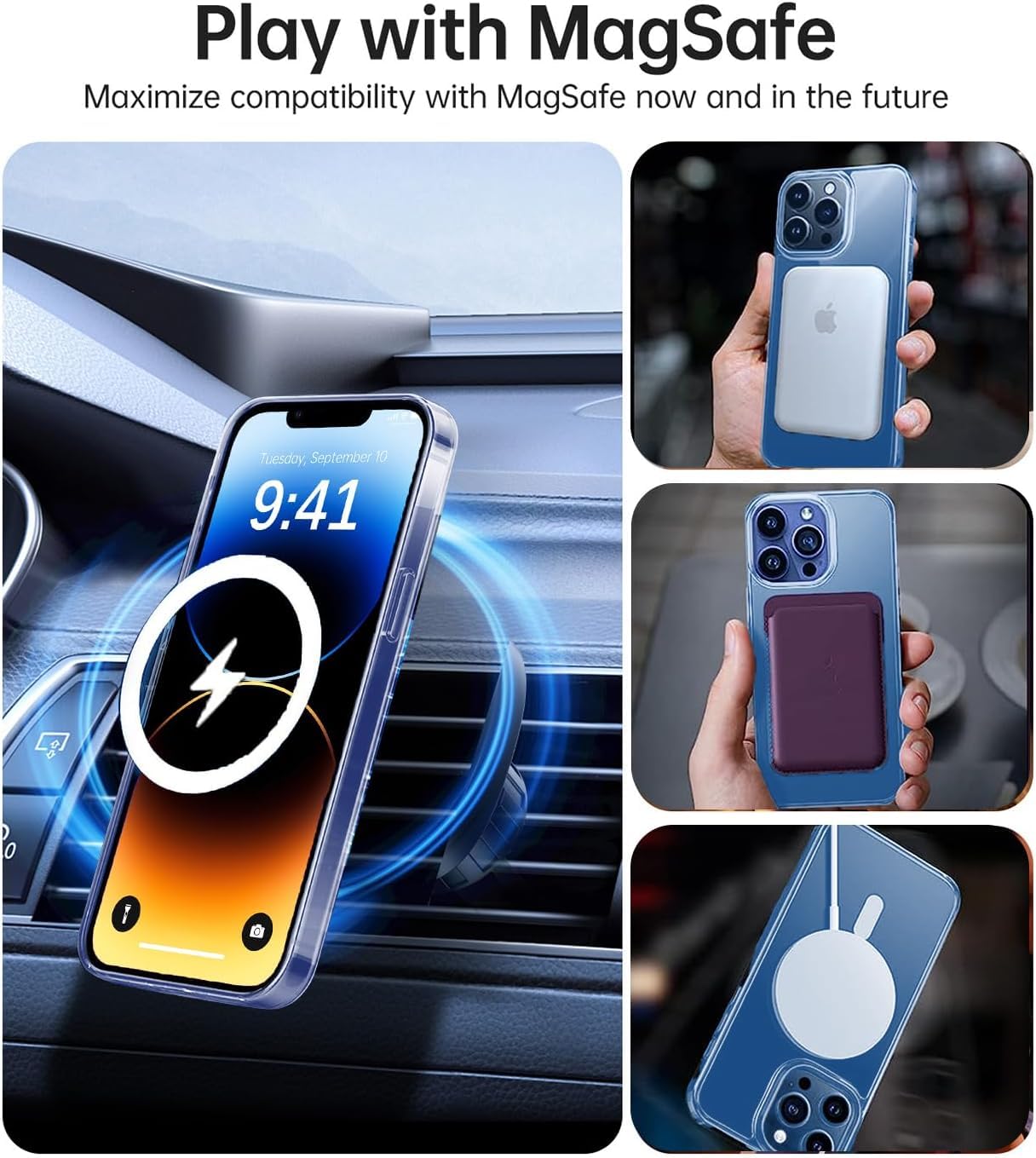 Torras Magnetic Case [ Never Yellow][Military Grade Drop Tested] [Compatible With Magsafe] Protective Slim Case Designed For Iph