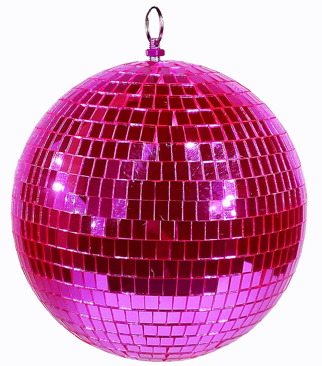 8'' Mirror Disco Ball   Cool And Fun Hanging Party Disco Ball For Big Party Decorations, Party Design?Decorate (8 Inch, Pink)