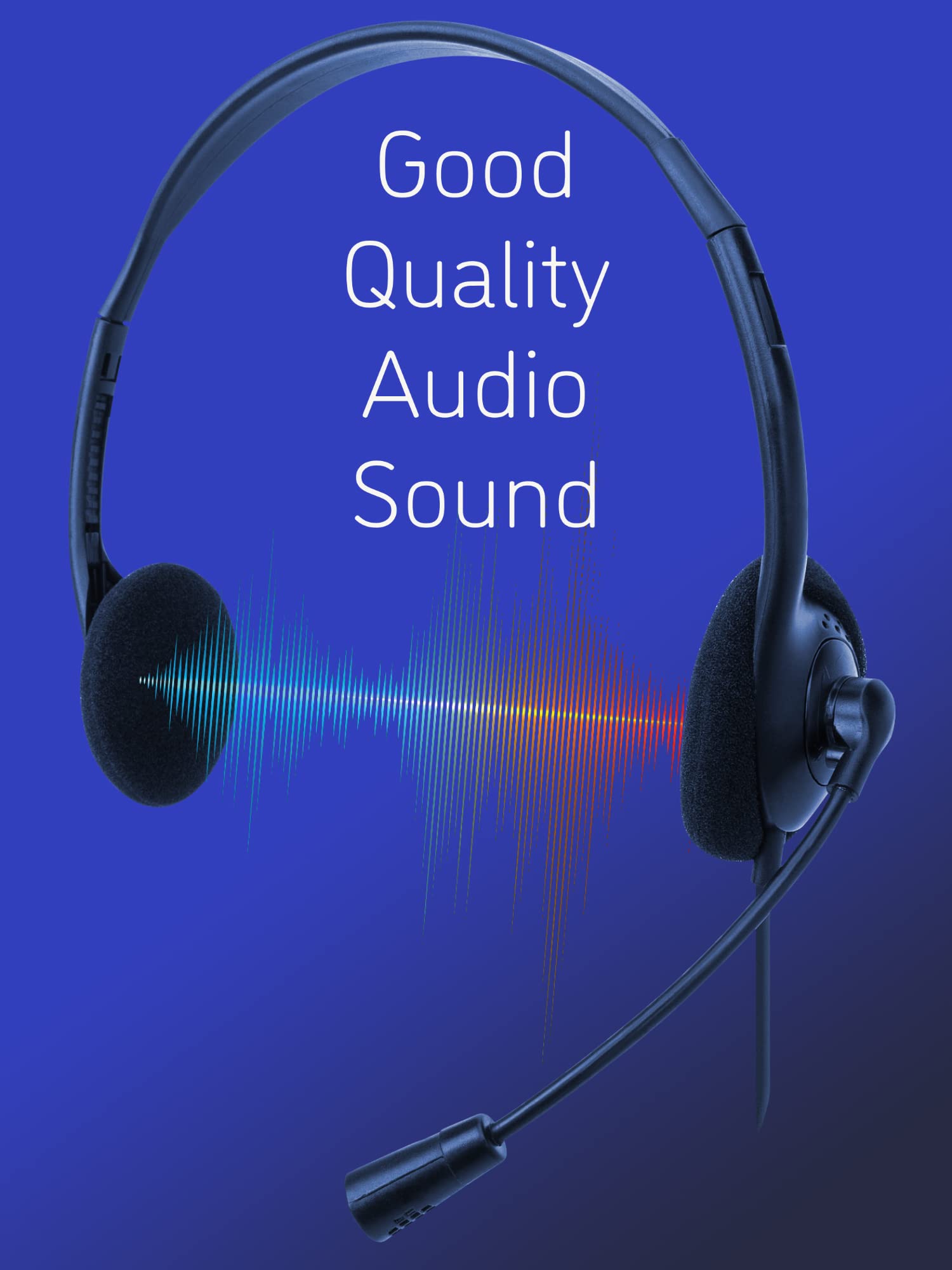 Manhattan Usb Headset With Mic - Long 5 Ft Cable Cord, Dual-Sided Padded On-Ear, Adjustable Headband - Non Reversible (Left Side