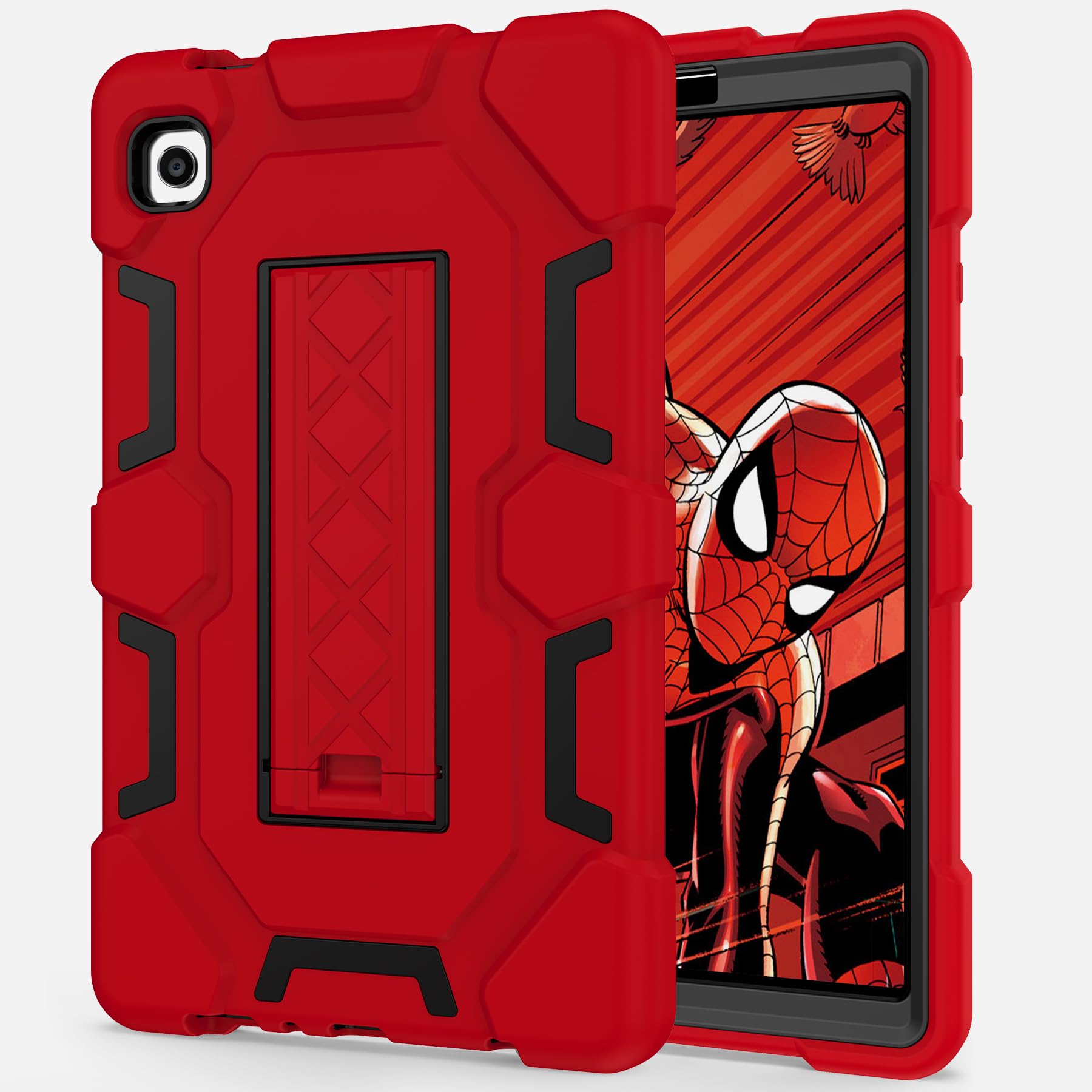 Ccmao Case For Samsung Galaxy Tab A9 Case 8.7 Inch 2023 Model, Heavy Duty Shockproof Hybrid Three Layer Protective Cover With Ki