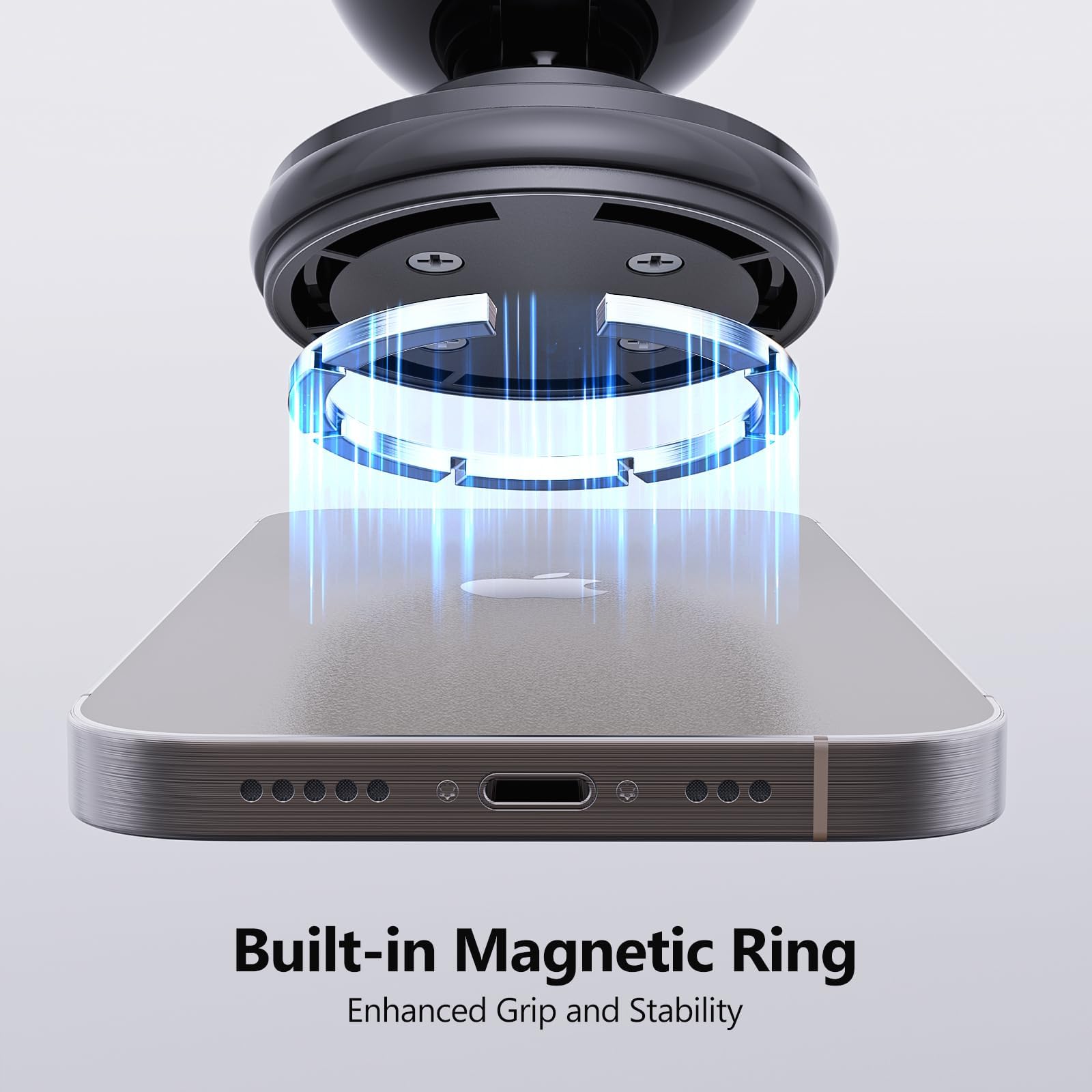 Miikare Dual Magnetic Phone Holder For Magsafe, Strong Magnets Gym Phone Holder Mount, 360 Rotation Adjustable, Hands Free Cell