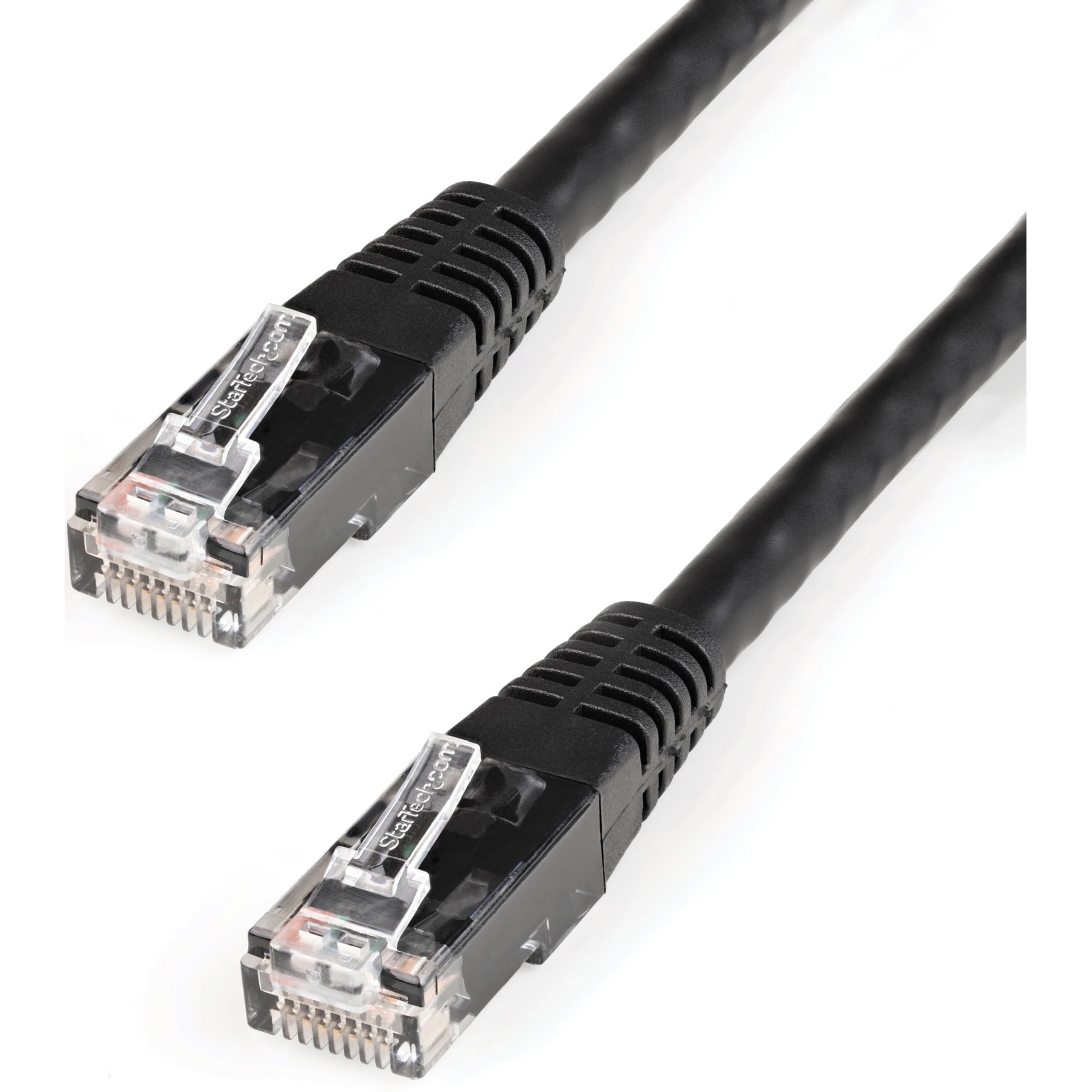 Startech.Com 1Ft Cat6 Ethernet Cable   Black Cat 6 Gigabit Ethernet Wire  650Mhz 100W Poe++ Rj45 Utp Molded Category 6 Network/P