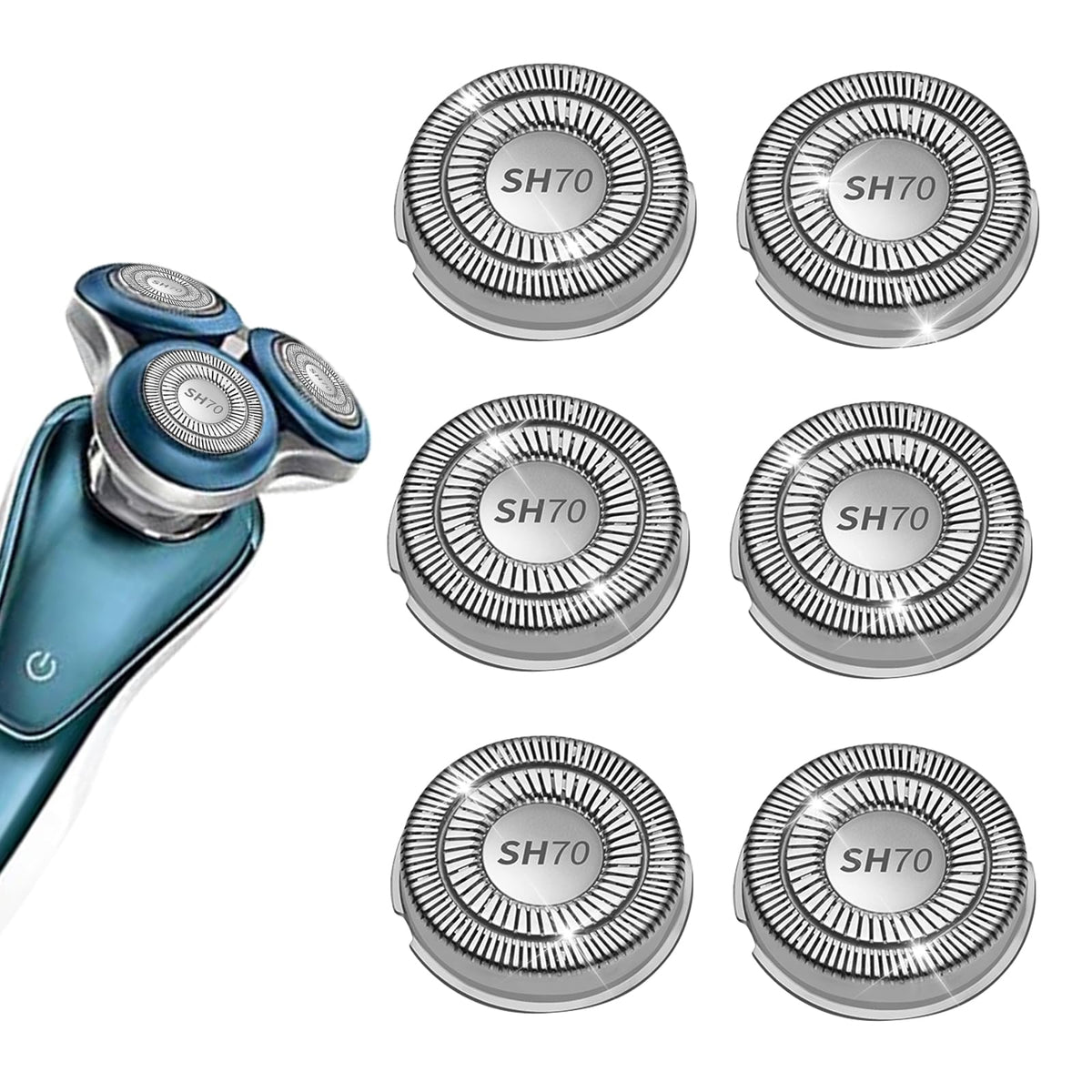 Sh70/71 Replacement Heads Blades Fit For Philips Norelco Series 7000, New Upgraded Sh70 Double Blades For Norelco 7000 Replaceme