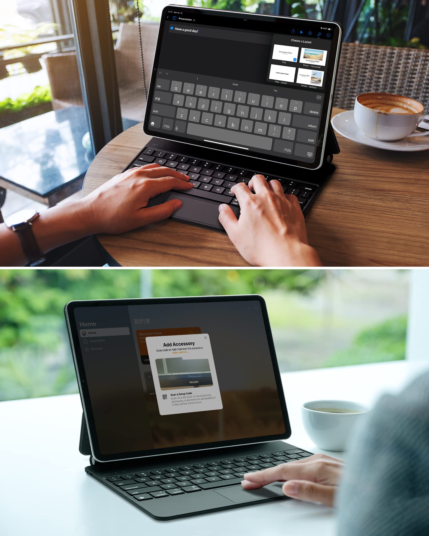 Essager Ipad Keyboard Case For Ipad Pro 12.9 Inch 6/5/4/3 Gen, Ipad Case With Keyboard With Kickstand, Multi Touch Trackpad, Blu