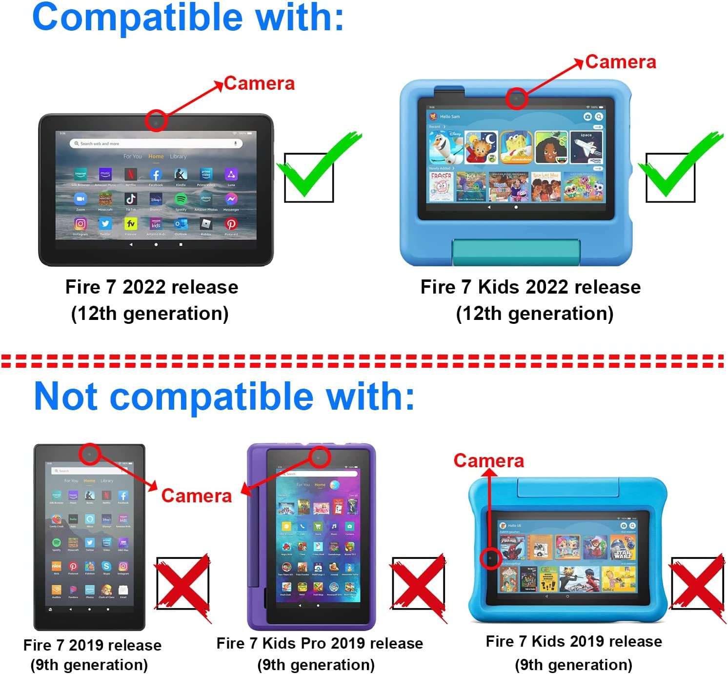 Ytuomzi 2 Pack Screen Protector For 7/7 Kids Tablet 7 Inch (2022), Ultra Clear/Touch Sensitive/Bubble Free/Anti Scratch Tempered