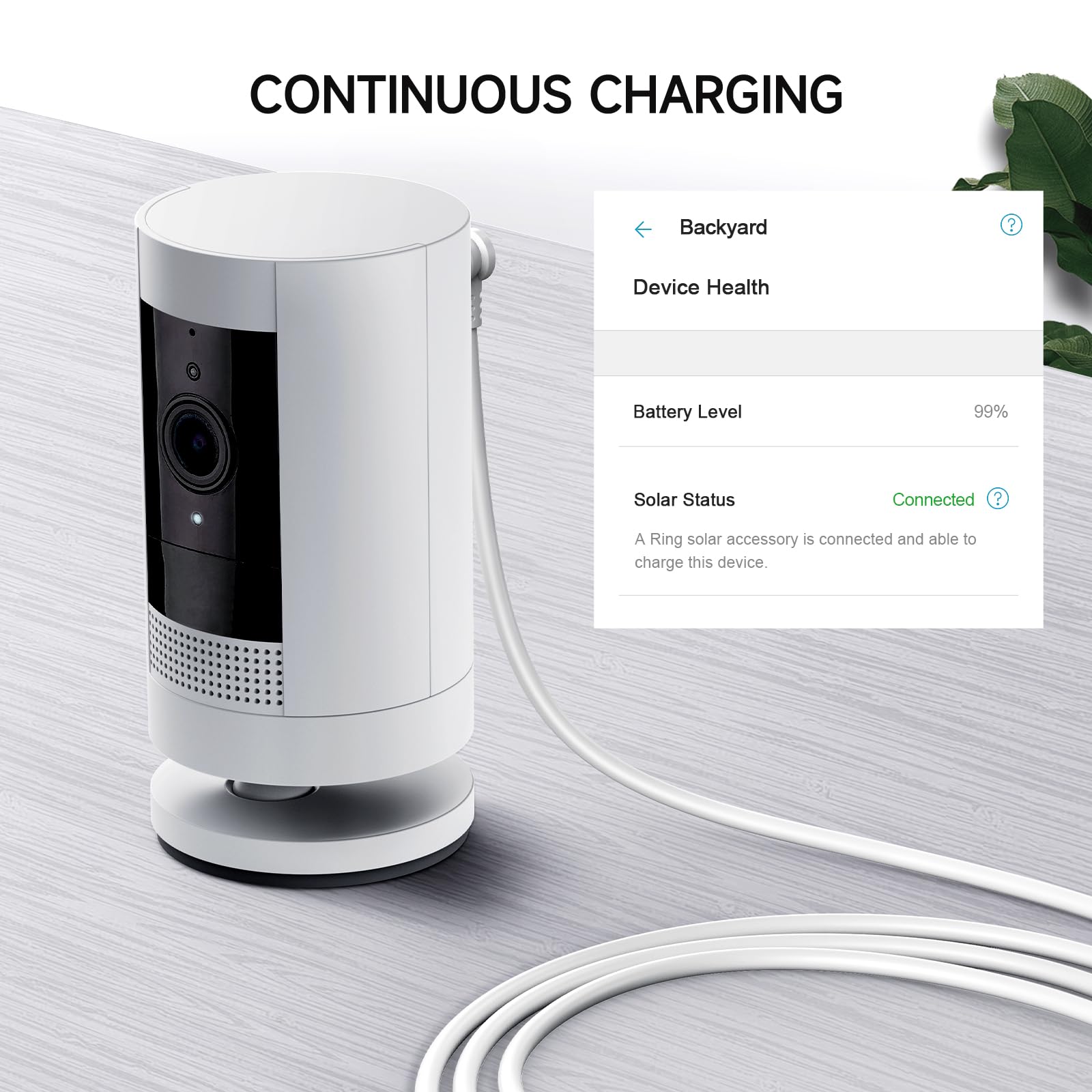 Olaike (3 Pack) 8M/26Ft Charge Cable For Ring Stick Up Cam Battery/Plug In & Ring Spotlight Cam Battery, Weatherproof Power Adap