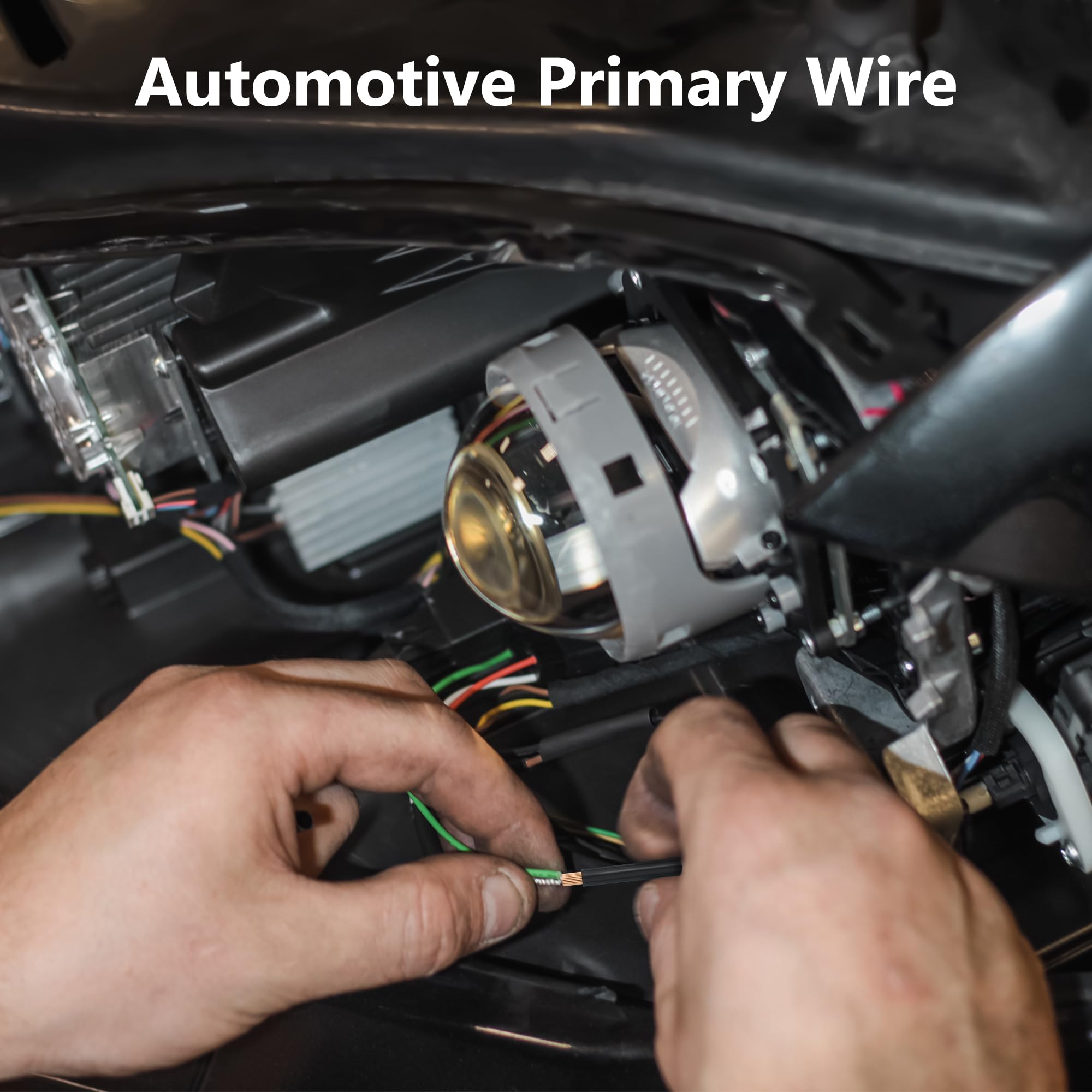 16 Gauge Wire (6 Pack Black/Red/Grey/Blue/Green/Brown, Each 50 Ft), Low Voltage Automotive Primary Harness Wire For Battery, Car