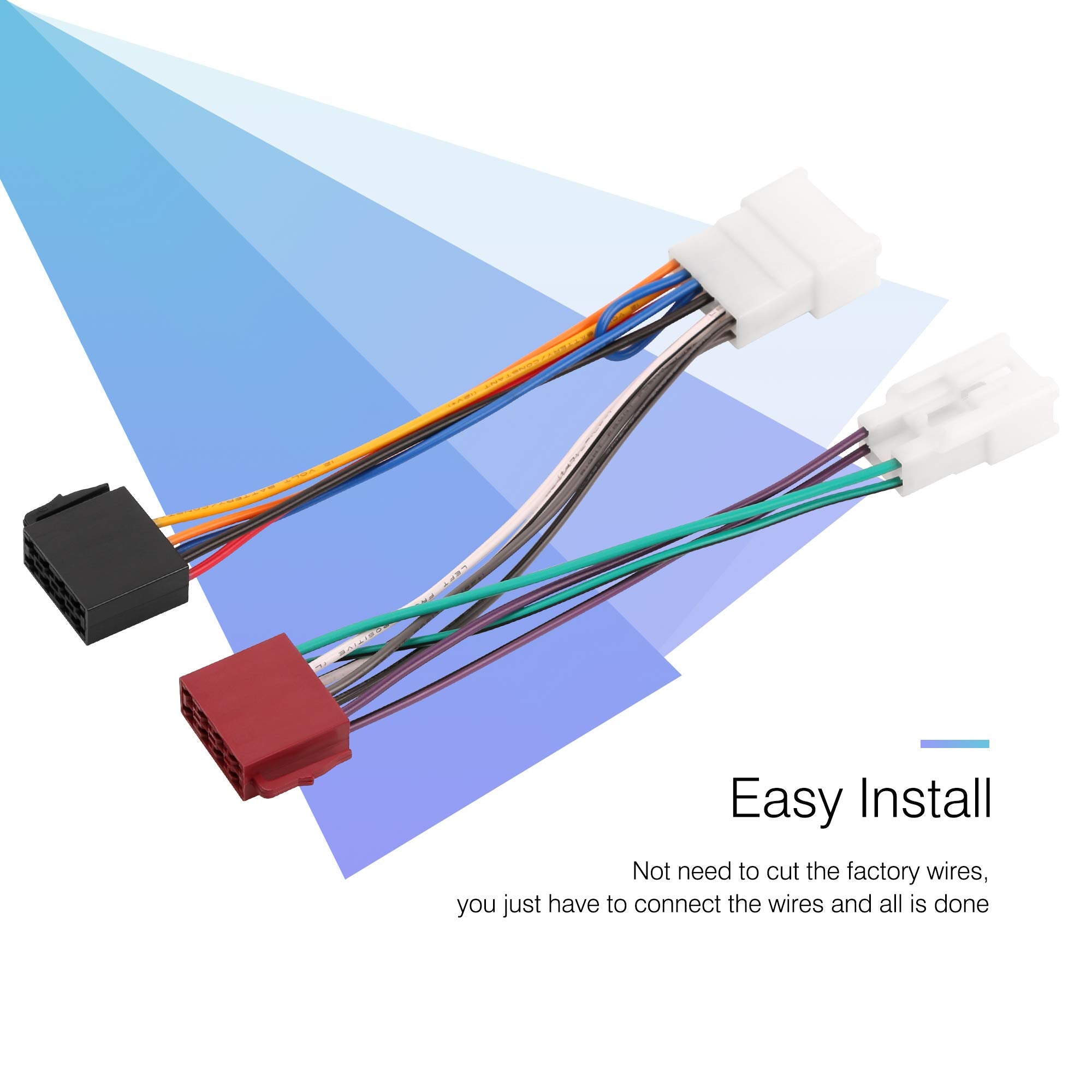 Rdbs Car Stereo Wire Harness, Radio Wiring Harness Connectors Adapter Replacement For Toyota Tacoma 2005 2020, Rav4 1994 2020, Subaru 2012 2019 Wrx, 2012 2019 Forester