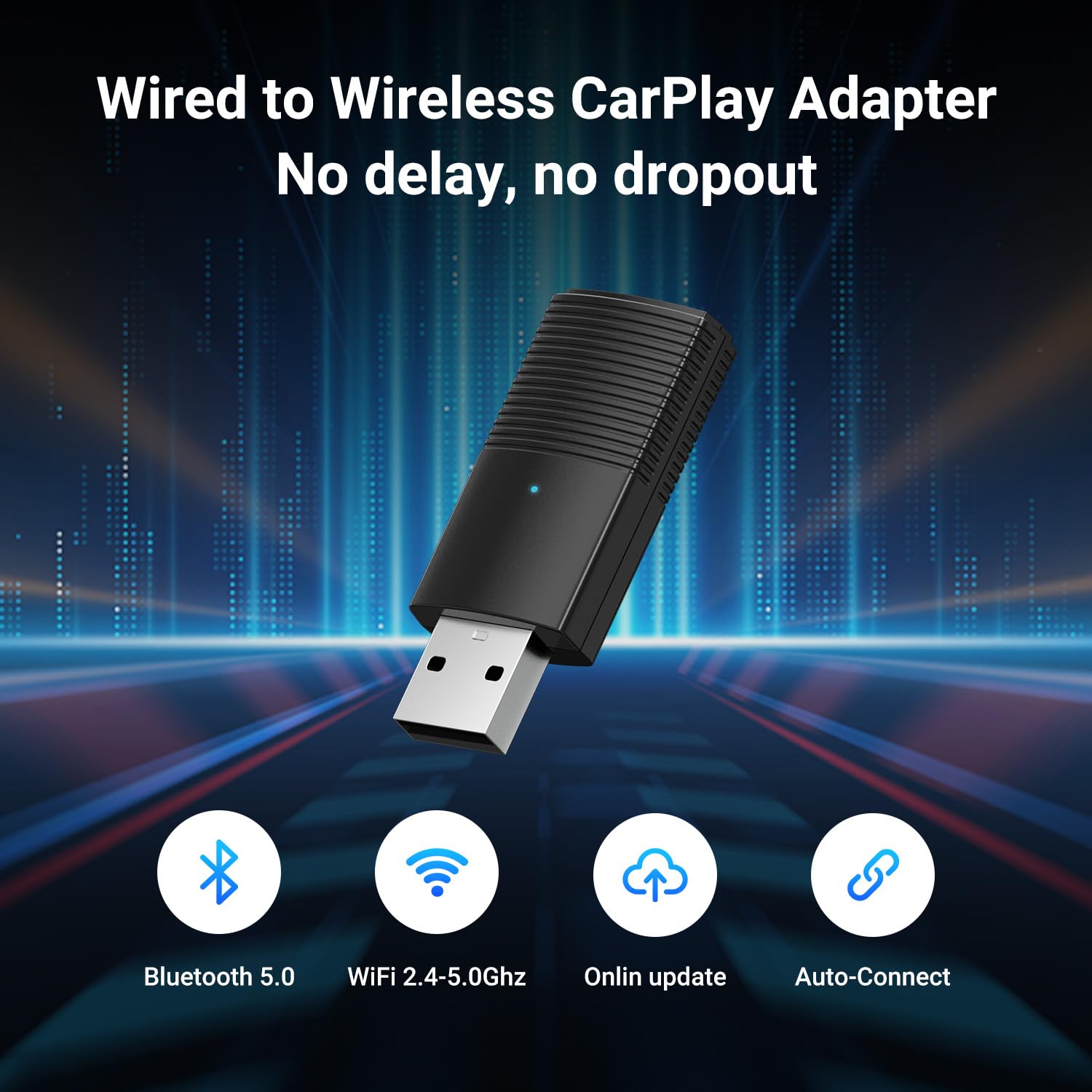 Mini Wireless Carplay Adapter, Auto Connect For Cars With Oem Wired Carplay, Convert Wired To Wireless Carplay, Carplay Dongle F