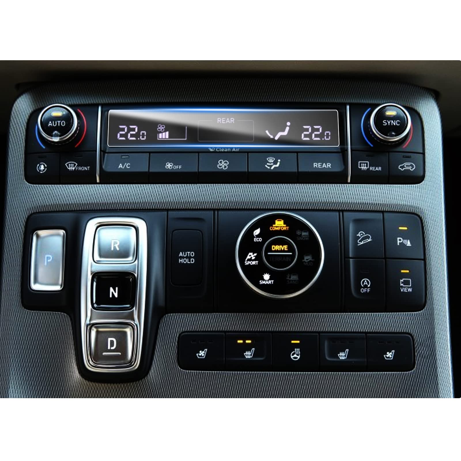 Shaohao 2022 Palisade Screen Protector For 2020 2021 2022 Hyundai Palisade Ac Panel Screen Protector, 2022 Palisade Center Air Conditioner Display Screen Protector Hd Clear Plastic Protective Film For 2022 Hyundai Palisade