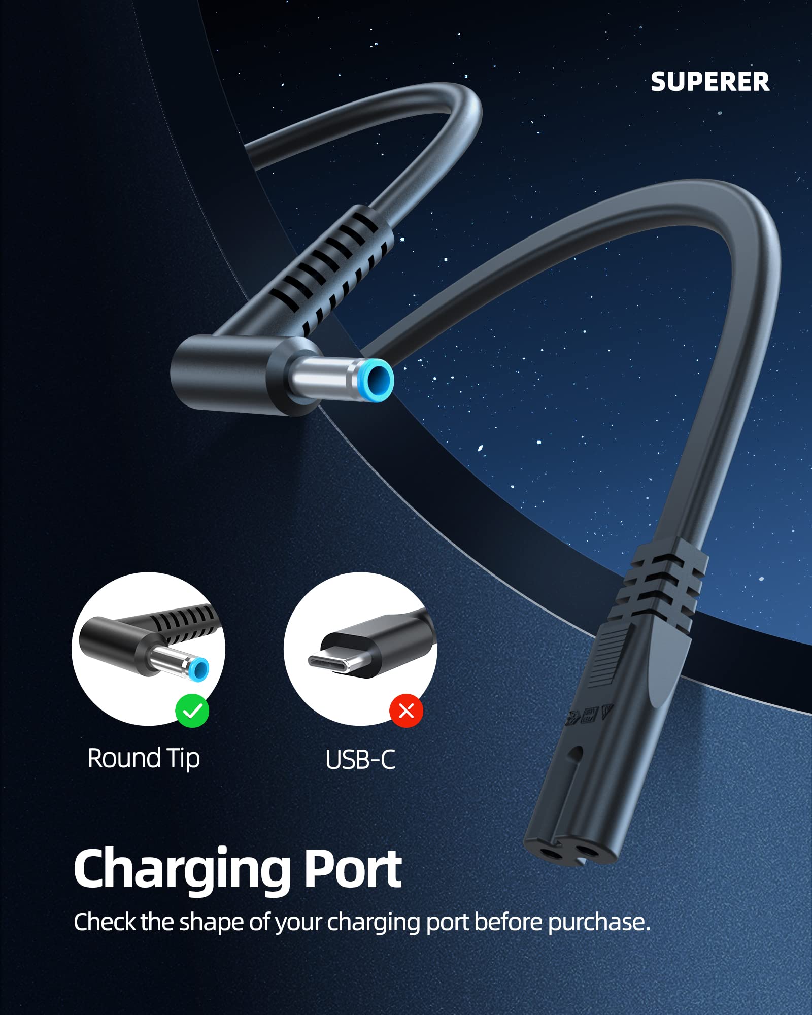 65W 45W Charger Fit For Hp Elitebook 735 745 840 850 830 G3 G4 G5 G6 830 840 850 835 845 850 855 G7 G8 Probook 640 650 G5 430 435 440 450 455 G7 G8 635 Aero G8 Notebook Laptop Power Supply Cord