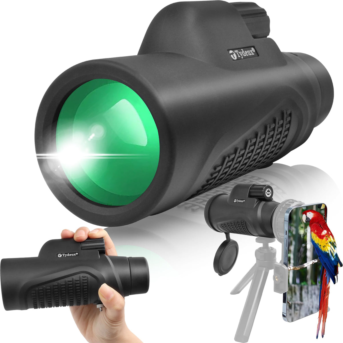 Tydeux 12X50 Handheld Monocular Telescope Bak 9 Prism Monoscope For Bird Watching Hunting Camping Traveling Stargazing Wildlife
