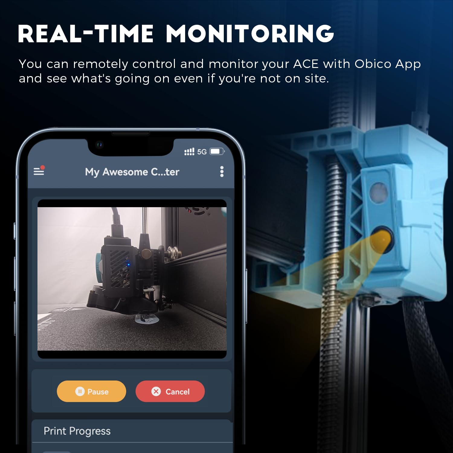 Sovol Sv06 Ace 3D Printer Open Source, 600Mm/S Max High Speed 3D Printers, Fully Auto Leveling, With Camera Upgraded Structure P