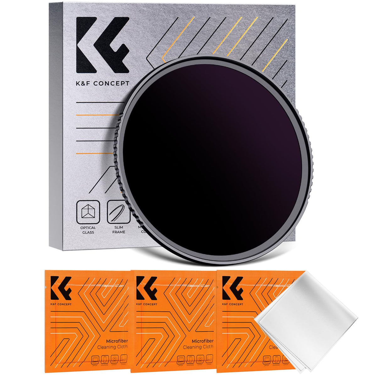 K&F Concept 58Mm Nd100000 Nd Camera Lens Filter,16.6 Stops Fixed Neutral Density Filter With 18 Multi Layer Coatings (K Series)