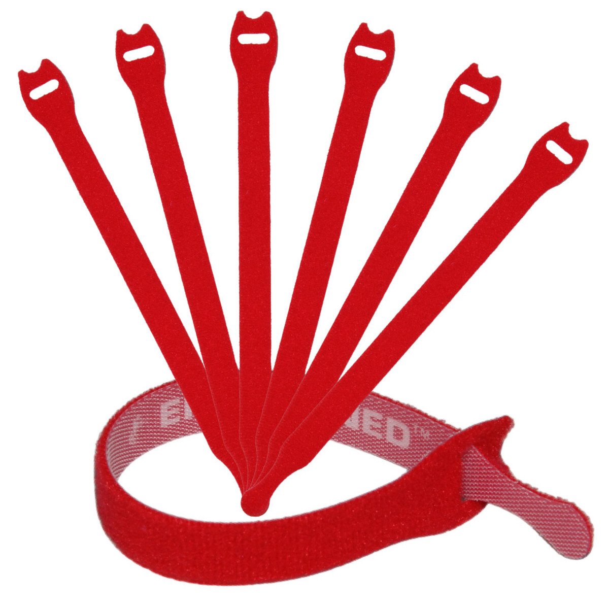 Reusable Cable Ties 1/2'' X 8'' For Cable Management And Organizing Cords   30 Pack Bundled With 2 Bonus Cinch Straps (Red)