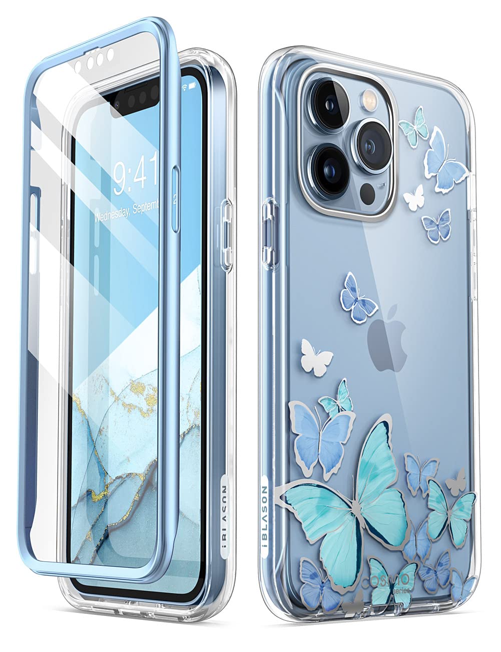 I Blason Cosmo For Iphone 13 Pro Max Case [Built In Screen Protector] [Military Grade Protection] Slim Full Body Stylish Protect