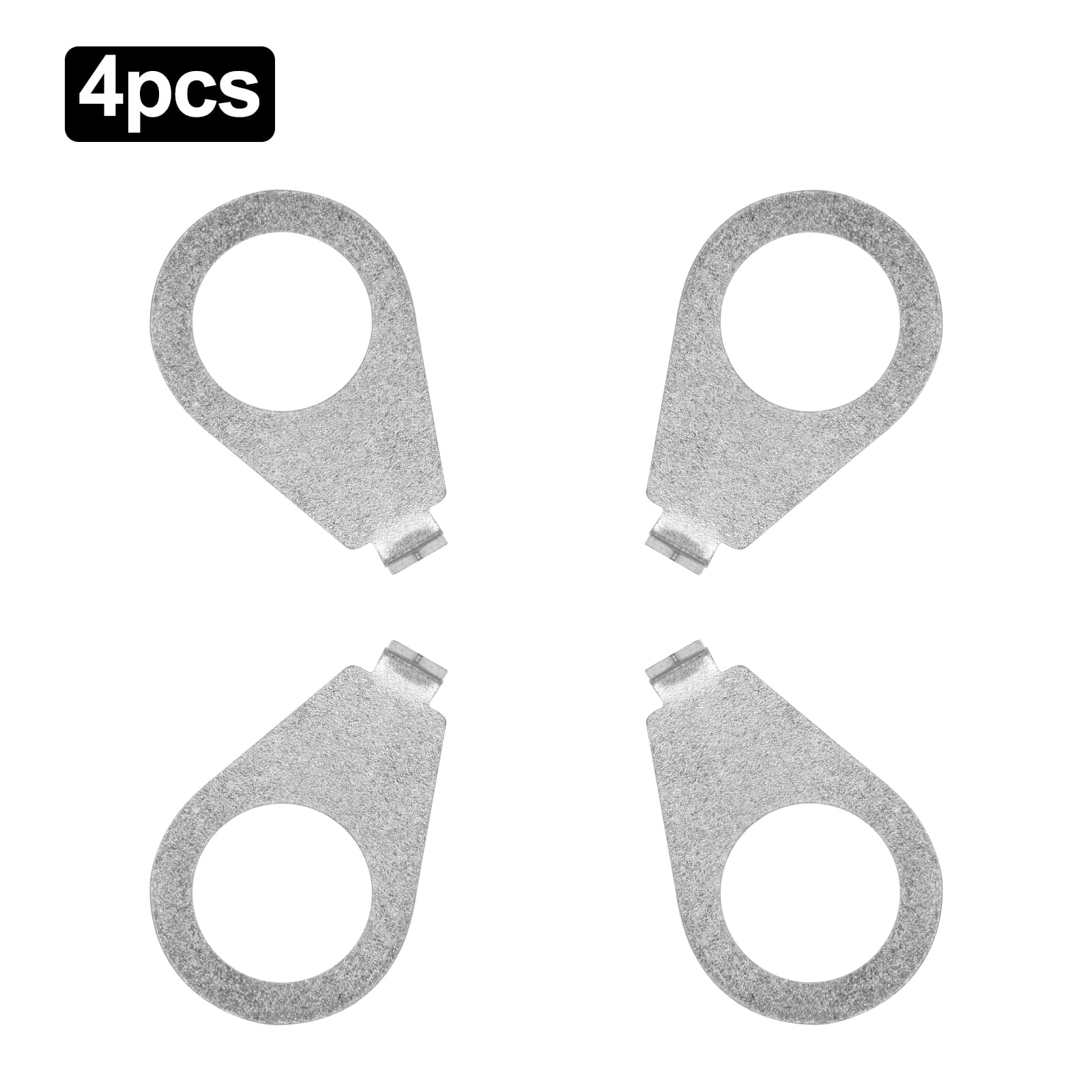 Cashbeat 4Pcs Silver Guitar Knobs Pointer Indicator Plates, 3/8'' Electric Guitar Control Knob Position Pointers, 9.7Mm Diameter