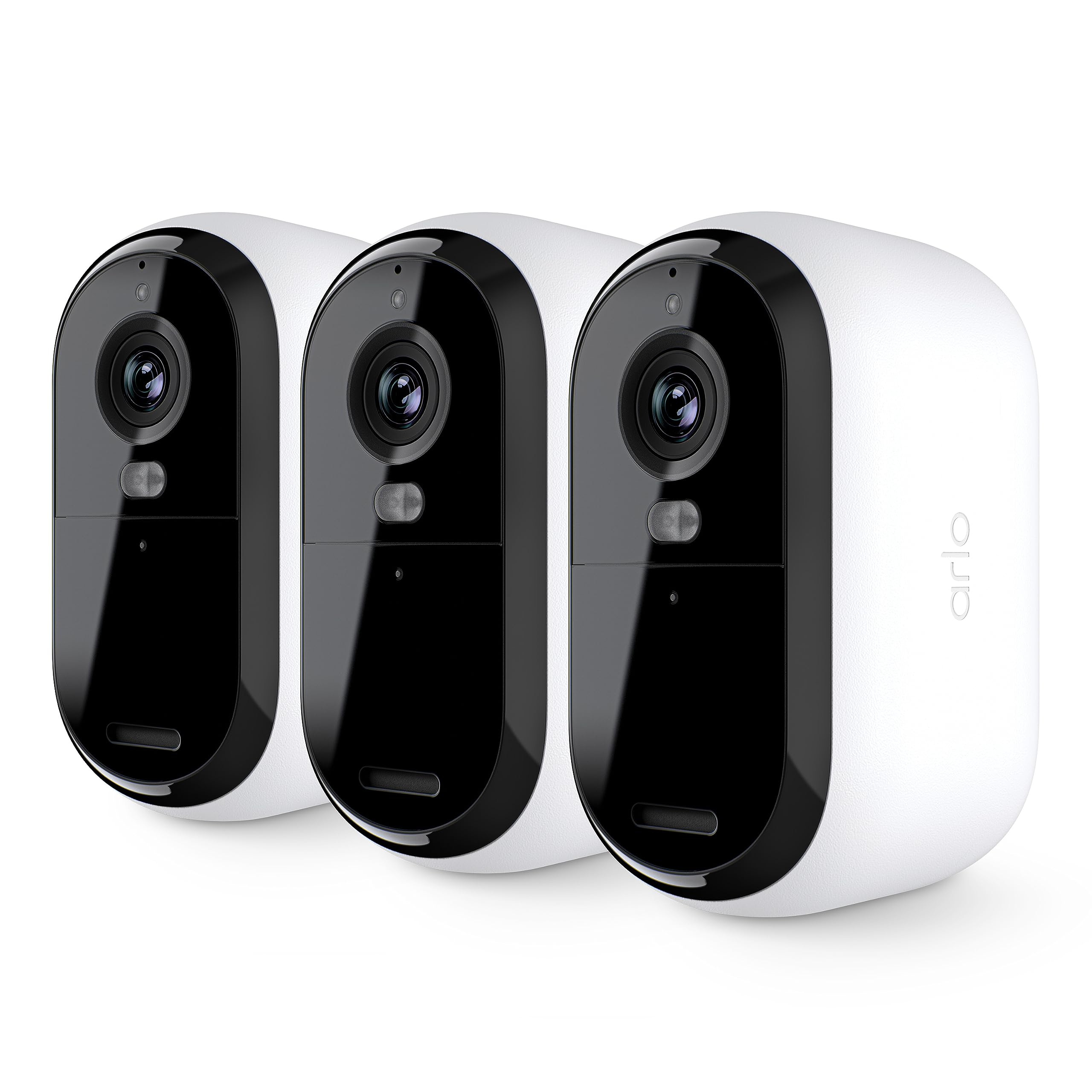 Arlo Essential 2K Outdoor Security Camera (2nd Generation) - 3 Pack - Outdoor & Indoor Wireless Camera, Integrated Spotlight, Co