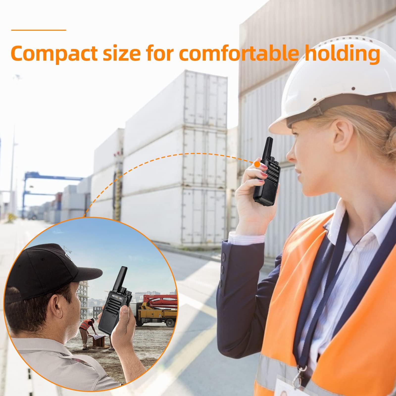 Retevis Rt68 Walkie Talkies Rechargeable,Portable Frs Two Way Radios For Adults,Heavy Duty 2 Way Radios Long Range,Usb Charging Base,License Free Walkie Talkie For Road Trip Gifts Camping (2 Pack)