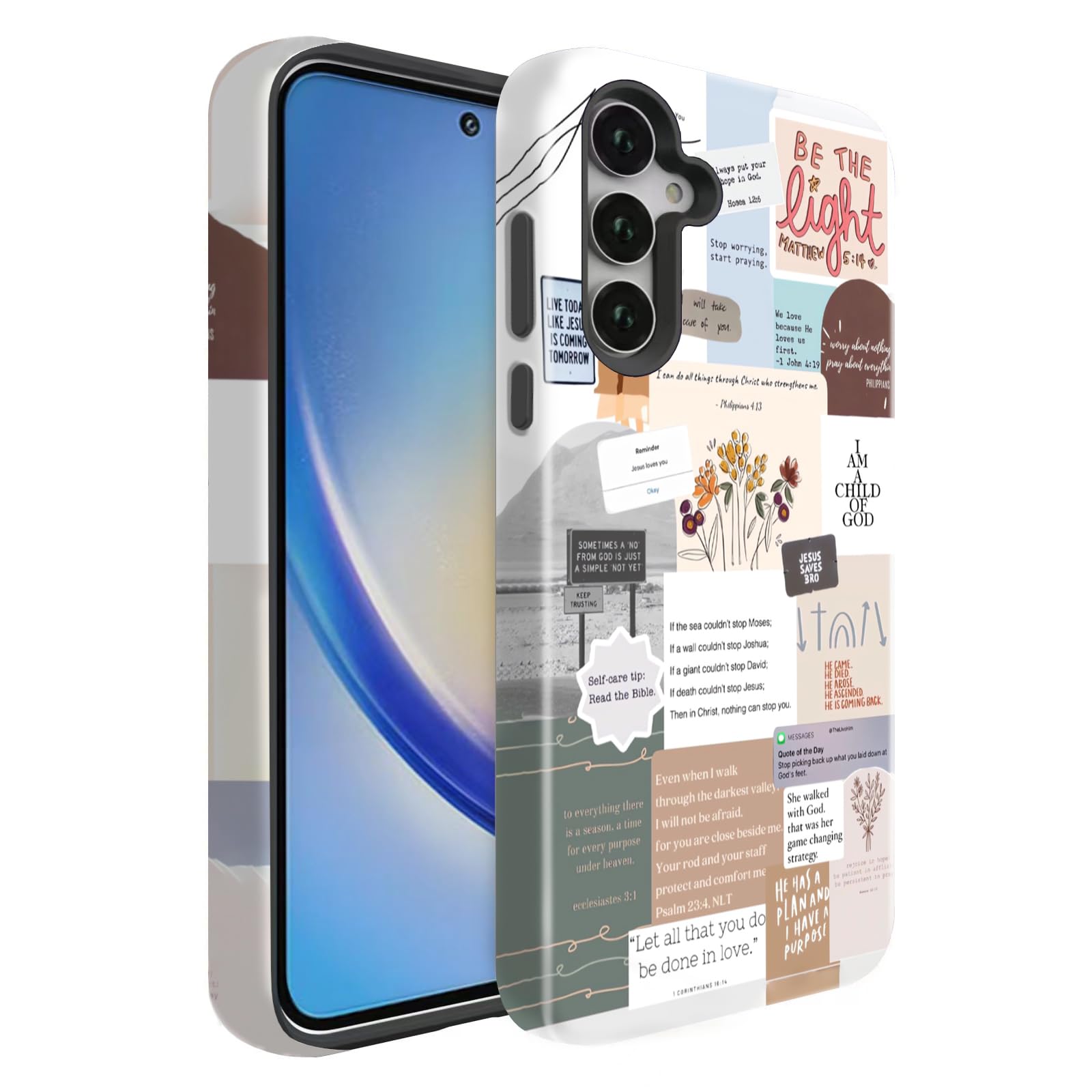 BSMOSPER Compatible for Samsung Galaxy S26 5G Case, Dual Layer Heavy Duty 2 in 1 Shockproof Protective Phone Case,Christian Bibl