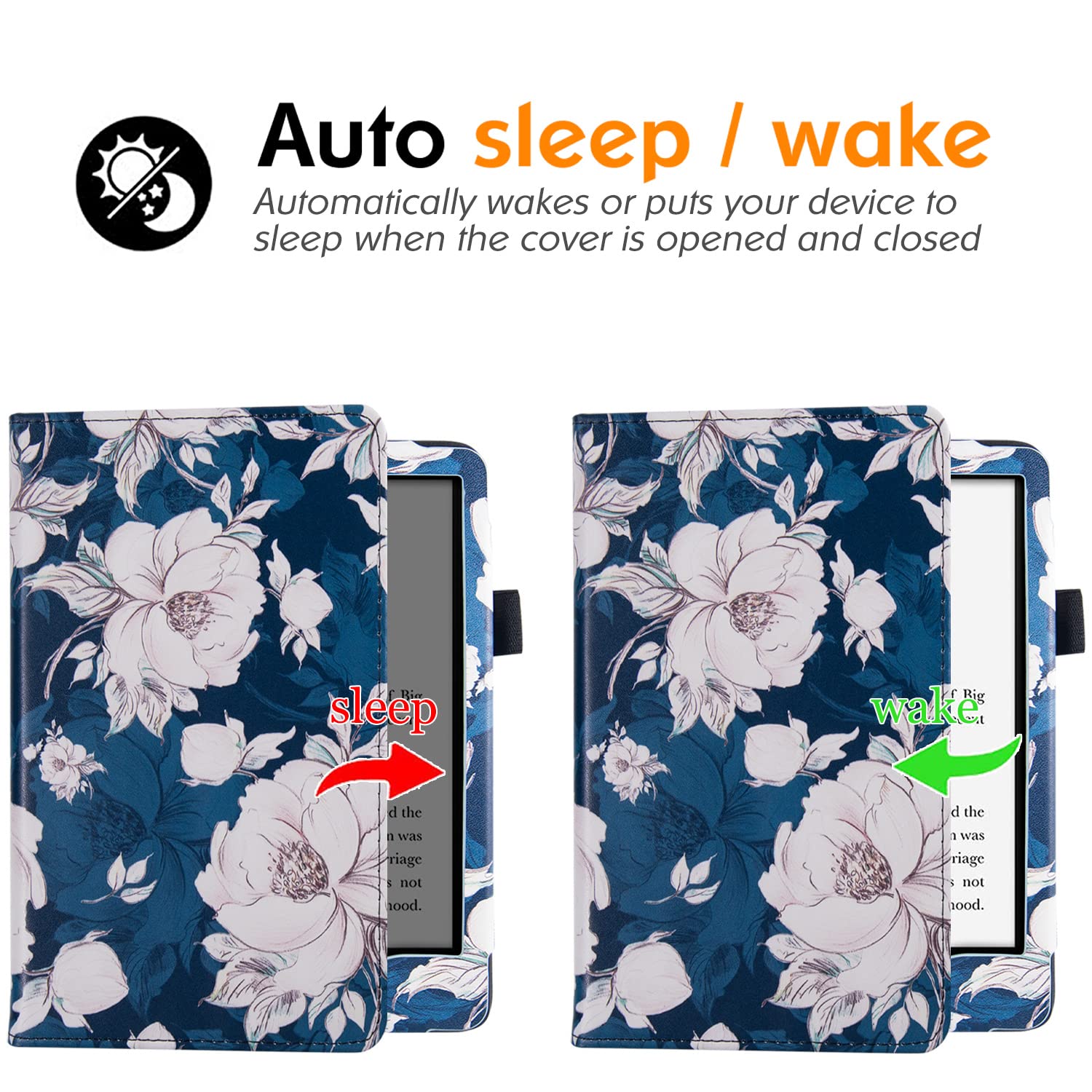 Bozhuorui Stand Case For 6.8 Kindle Paperwhite (11Th Generation - 2021) And Kindle Paperwhite Signature Edition - Pu Leather Fol