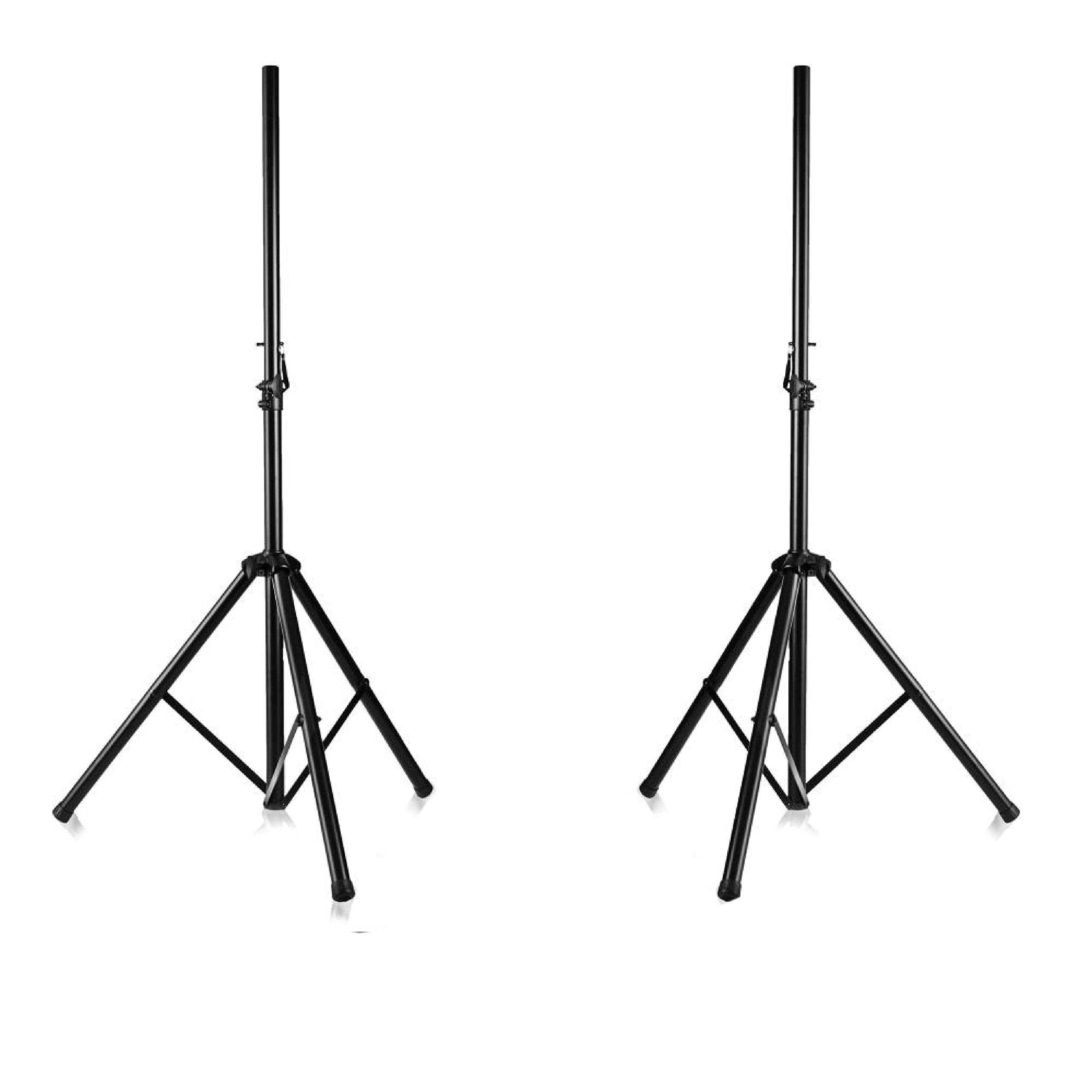 Pyle Universal Dual PA DJ Tripod 2 Speaker Stand Kit with Adjustable Height & Storage Bag Constructed with Heavy Duty Durable St