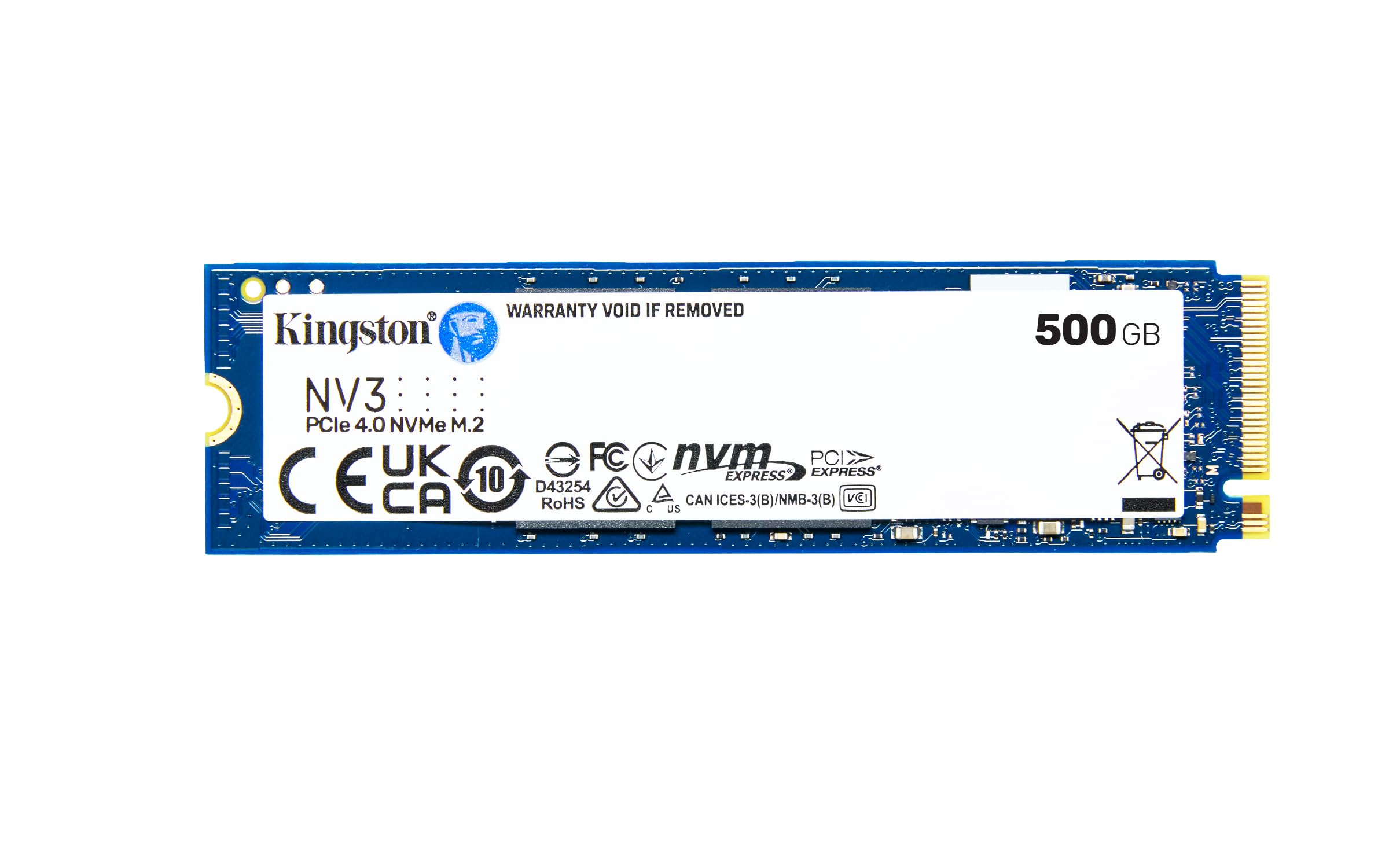 Kingston Nv3 500Gb M.2 2280 Nvme Ssd | Pcie 4.0 Gen 4X4 | Up To 5000 Mb/S | Snv3S/500G