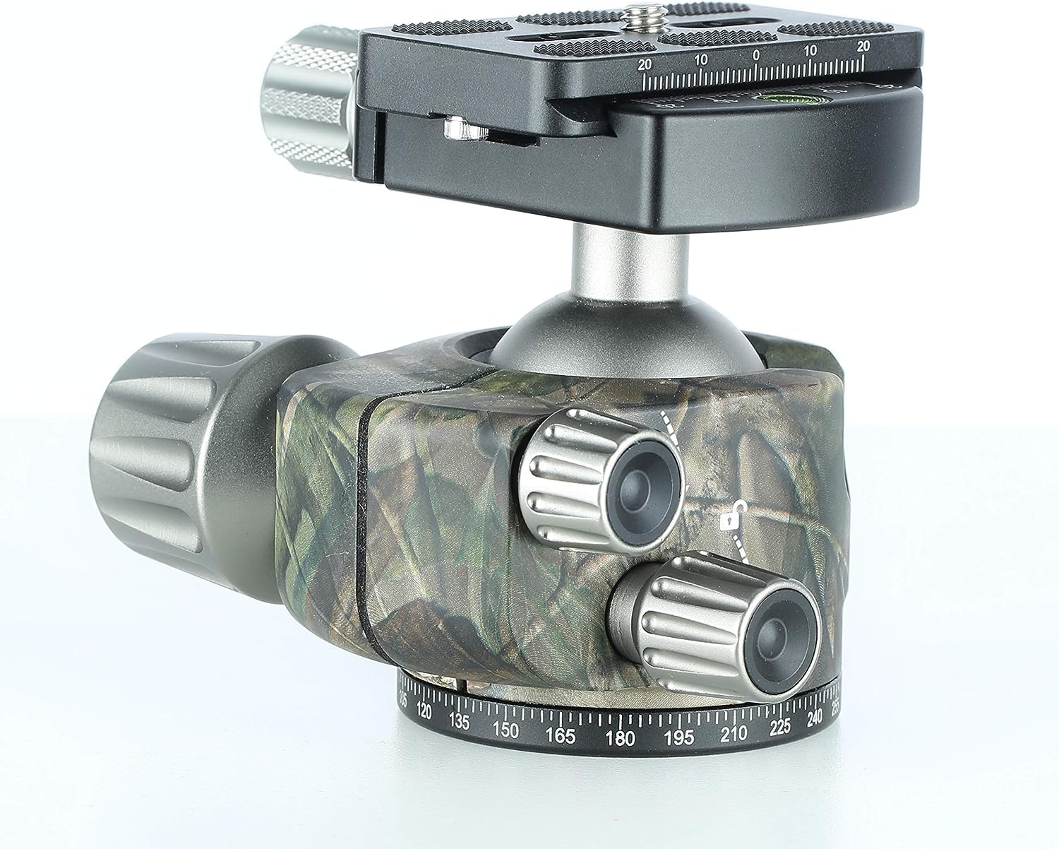 Leofoto Lh 40 Camo 40Mm Low Profile Ball Head Arca/Rrs Compatible W Independent Pan Lock Camouflage