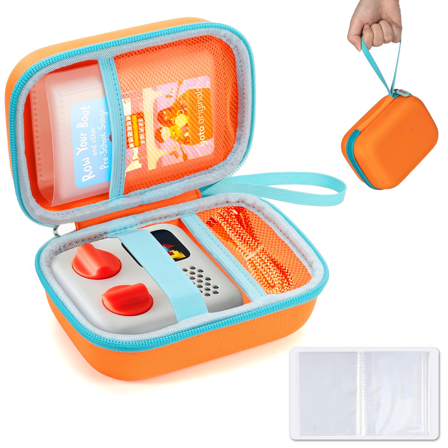 Bjabtan Hard Case Compatible With Yoto Mini Player, Card Hodler For Yoto Mini Cards Hold Up To 40 Cards, Kids Audio Player Trave