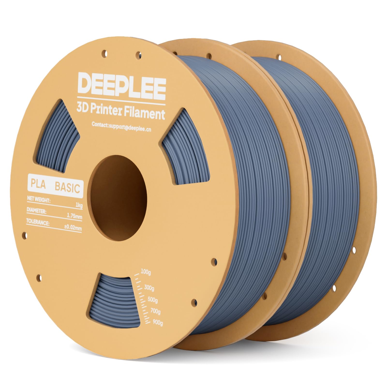 DEEPLEE Basic PLA Filament 1.75mm, 3D Printer Filament, Blue Grey 2kg