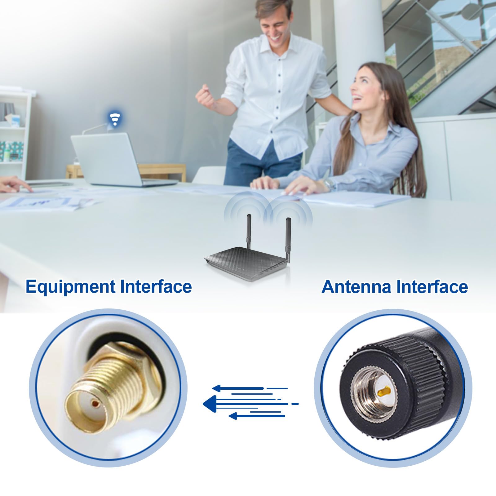 Bingfu 4G Lte 8Dbi Sma Male Antenna (2 Pack) Compatible With 4G Lte Wireless Cpe Router Hotspot Cellular Gateway Trail Camera Ga