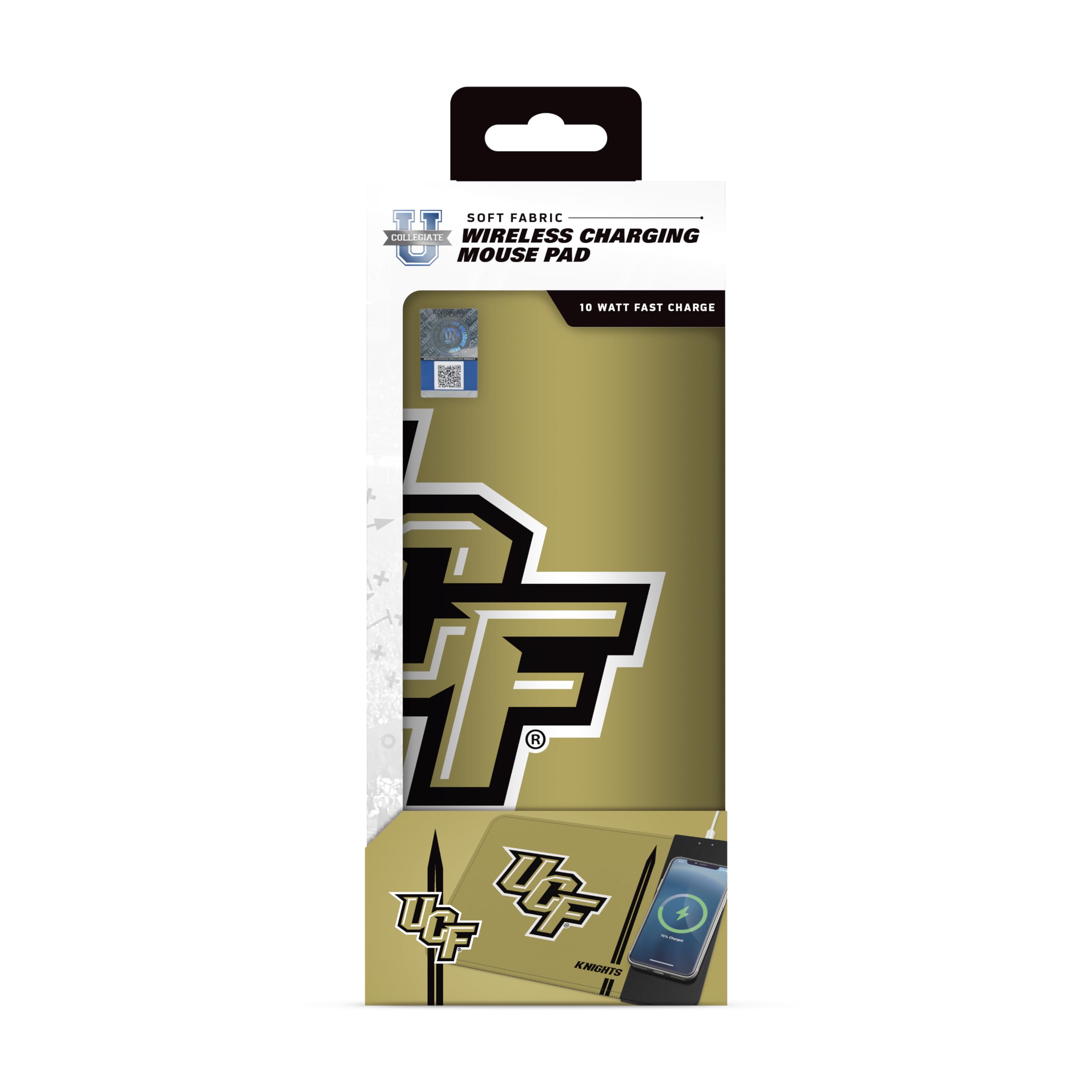 Soar Ncaa Wireless Charging Mouse Pad, Ucf Knights