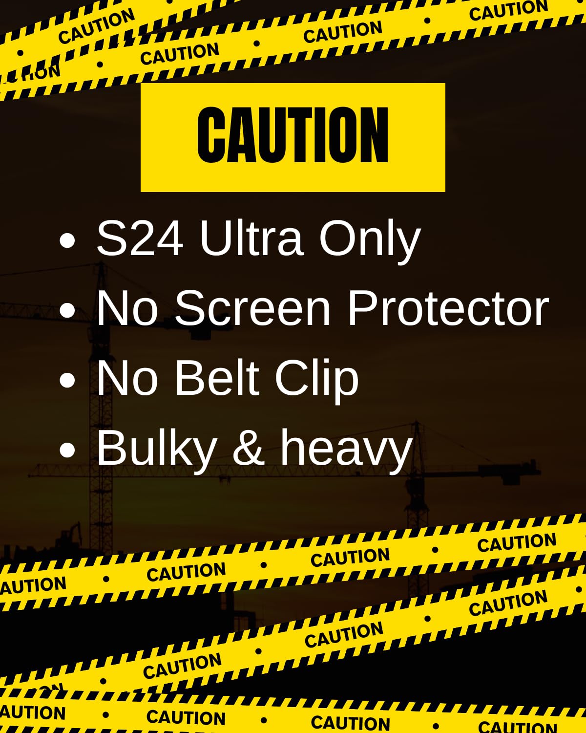 Caseborne V Case Compatible With Samsung Galaxy S24 Ultra Black | Extremely Rugged, Military Grade 5-Layer Construction, With Bu