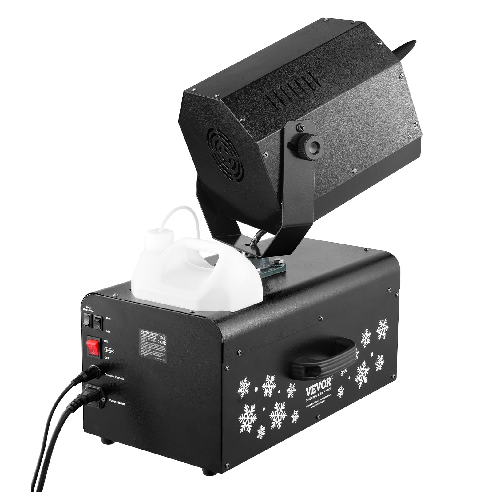 Vevor Snow Machine, High Output 70? Wide Coverage 2000W Snow Maker Machine With 2 Remotes Control, 90 Shaking Head Jet Foam Mach